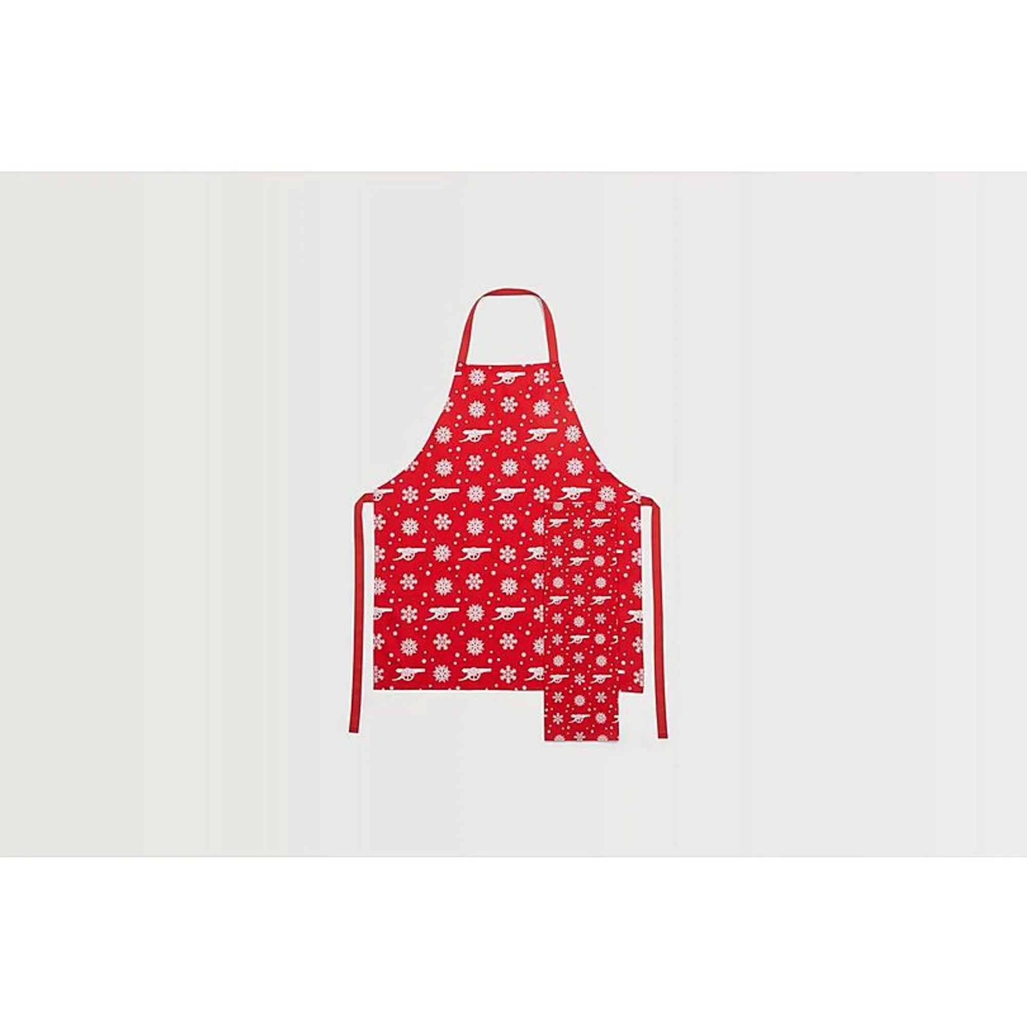 Arsenal Christmas Apron and Tea Towel Set, Red