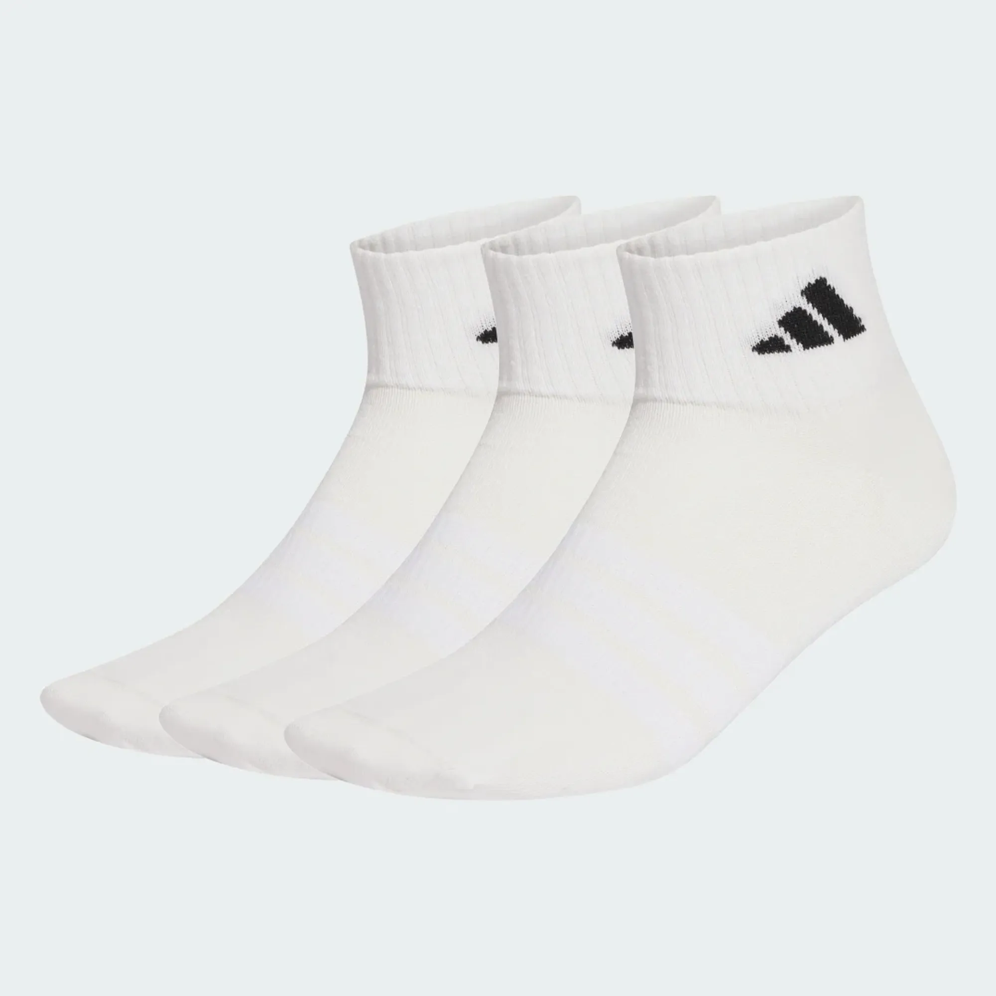 adidas THIN&amp;LIGHT SPORTSWEAR ANKLE SOCKS 3 PAIR PACK