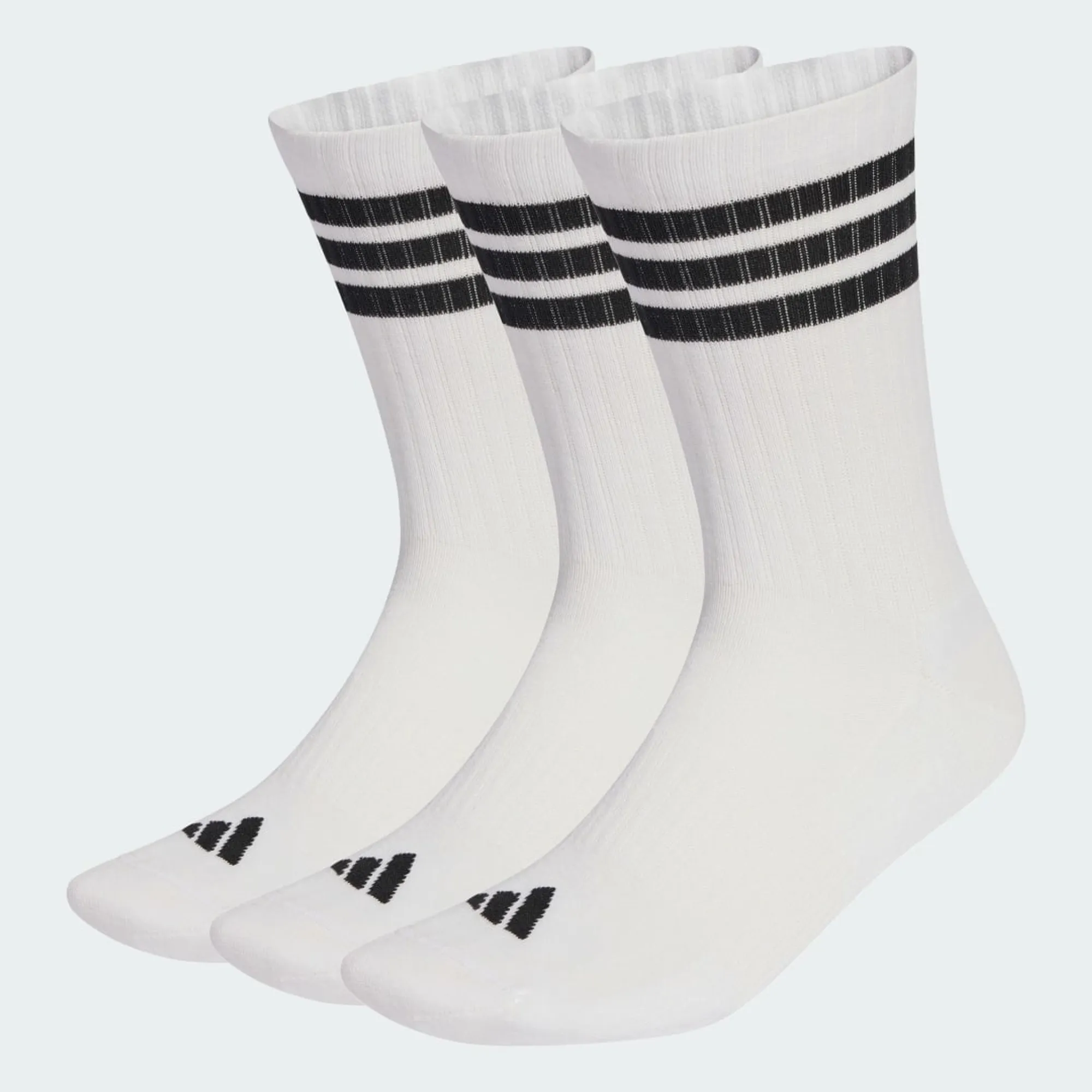 adidas 3-STRIPES CUSHIONED SPORTSWEAR CREW SOCKS 3 PAIR PACK