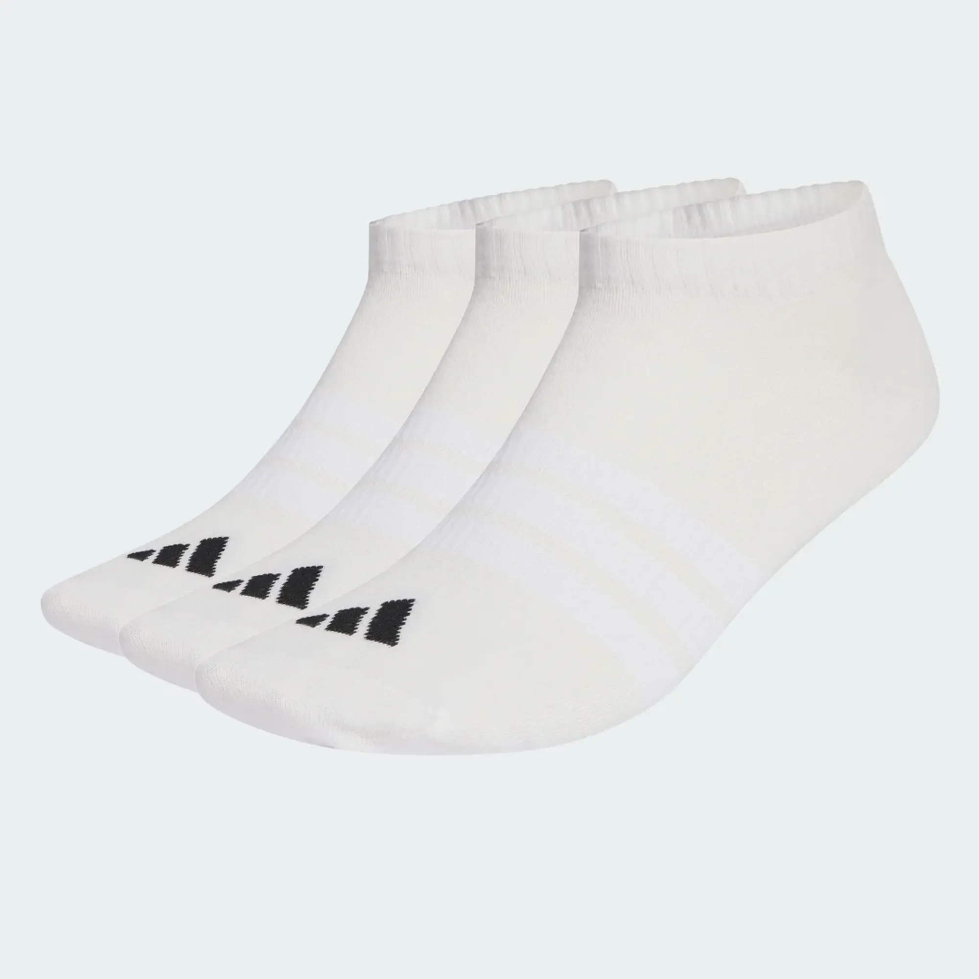 adidas THIN&amp;LIGHT ESSENTIALS LOW CUT SOCKS 3 PAIR PACK