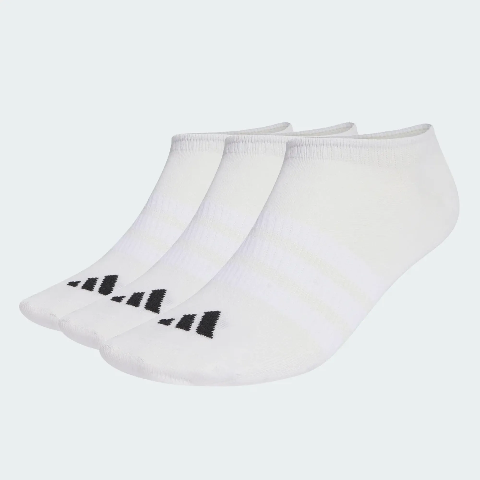 adidas THIN&amp;LIGHT SPORTSWEAR NO SHOW SOCKS 3 PAIR PACK