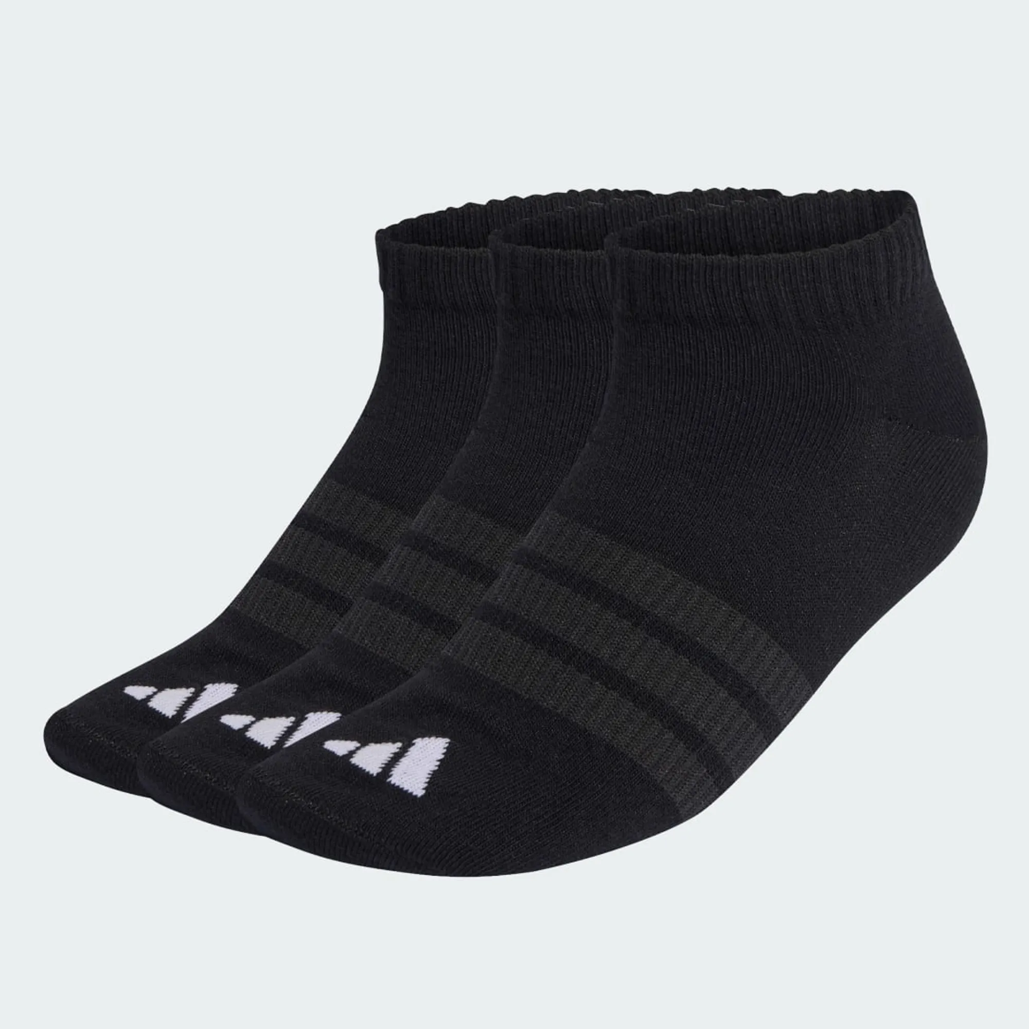 adidas THIN&amp;LIGHT ESSENTIALS LOW CUT SOCKS 3 PAIR PACK