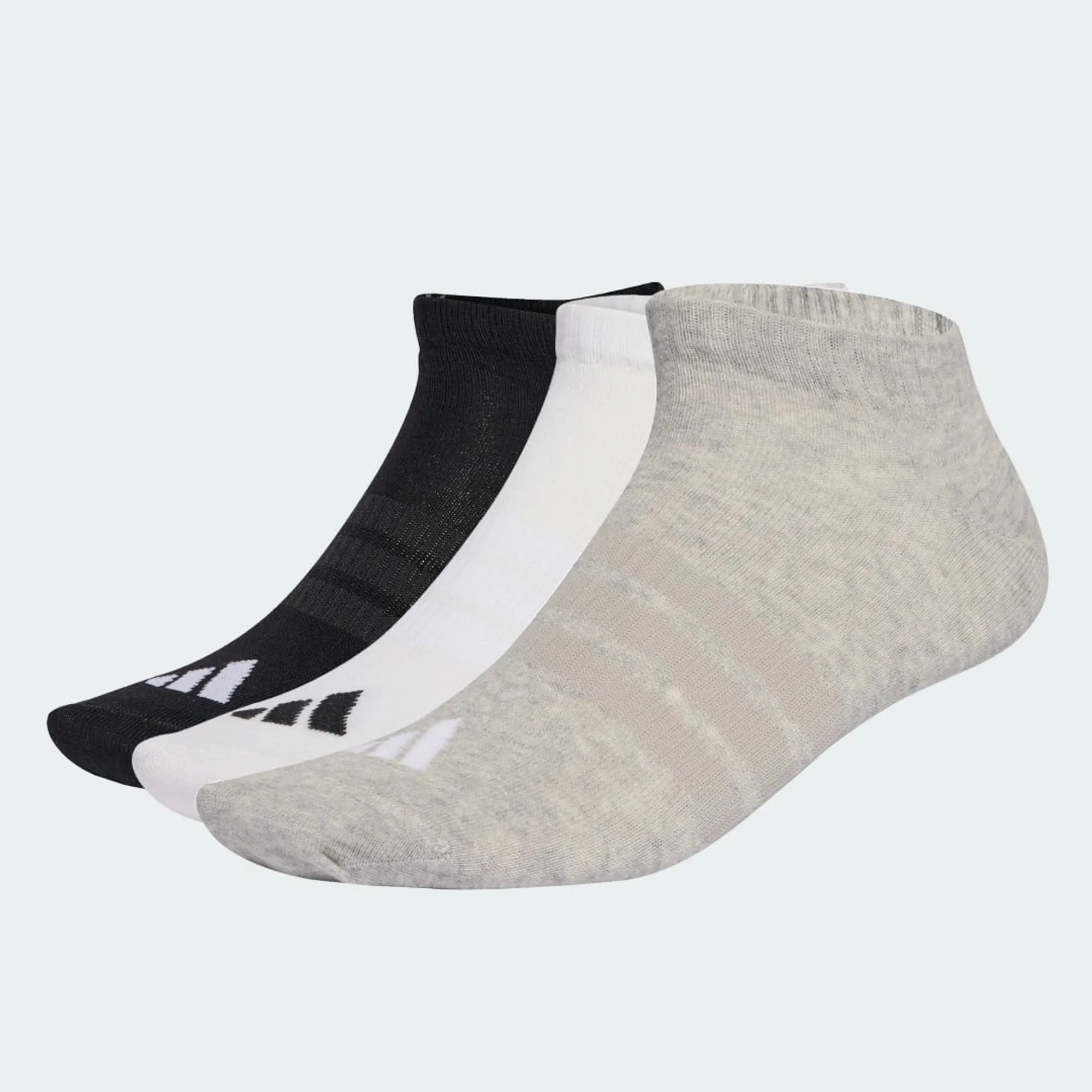 adidas THIN&amp;LIGHT ESSENTIALS LOW CUT SOCKS 3 PAIR PACK