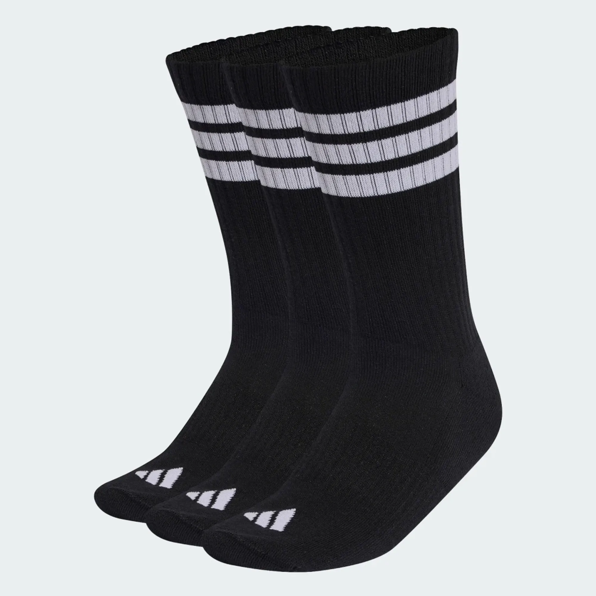 adidas 3-STRIPES CUSHIONED SPORTSWEAR CREW SOCKS 3 PAIR PACK