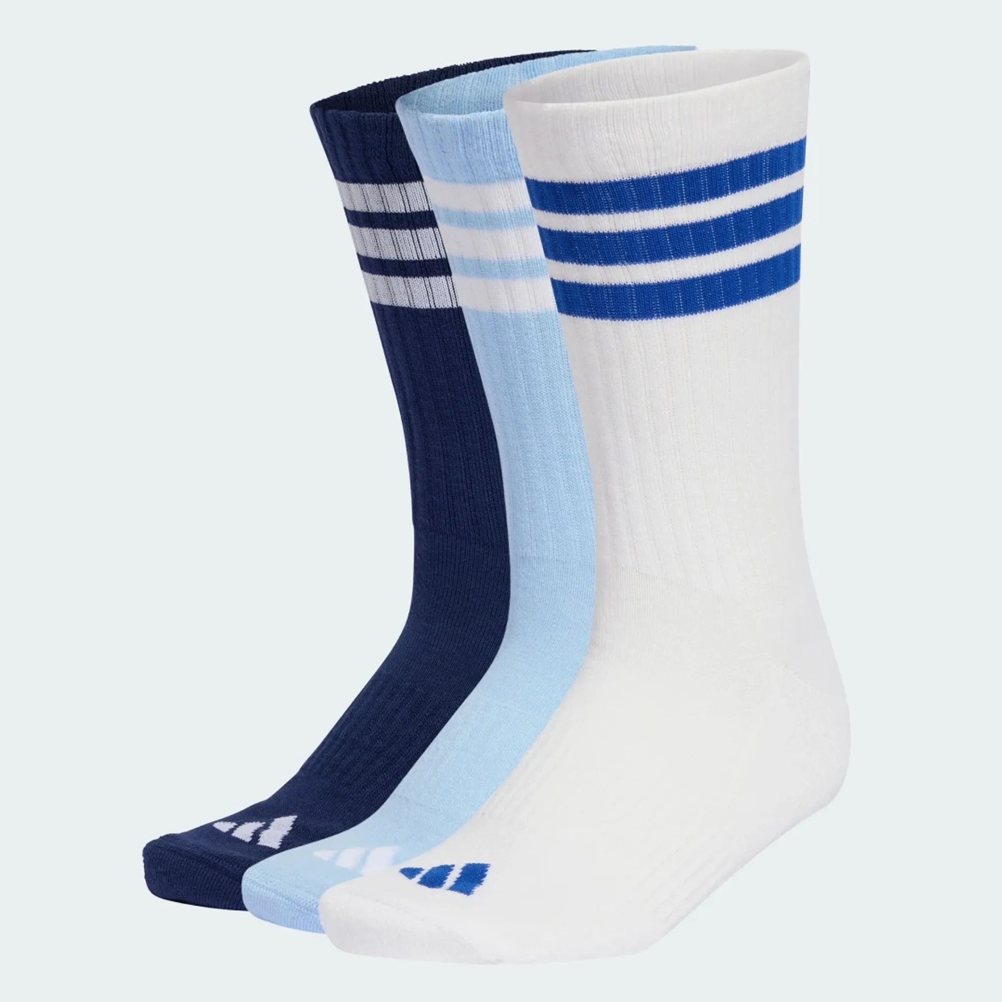 adidas 3-STRIPES CUSHIONED SPORTSWEAR CREW SOCKS 3 PAIR PACK