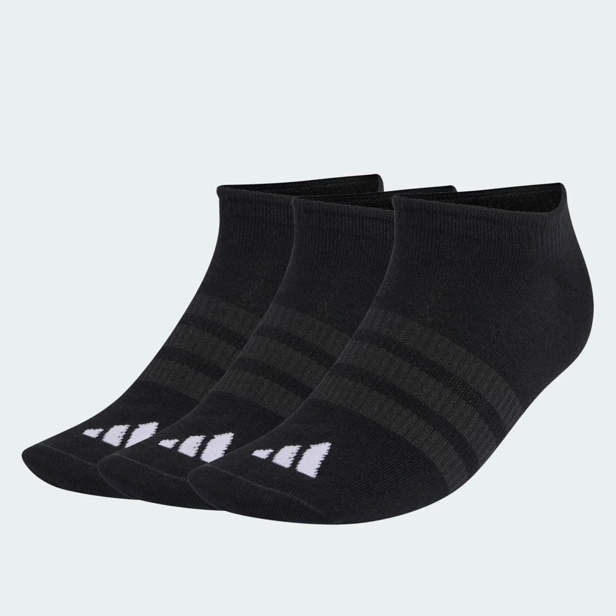 adidas THIN&amp;LIGHT SPORTSWEAR NO SHOW SOCKS 3 PAIR PACK