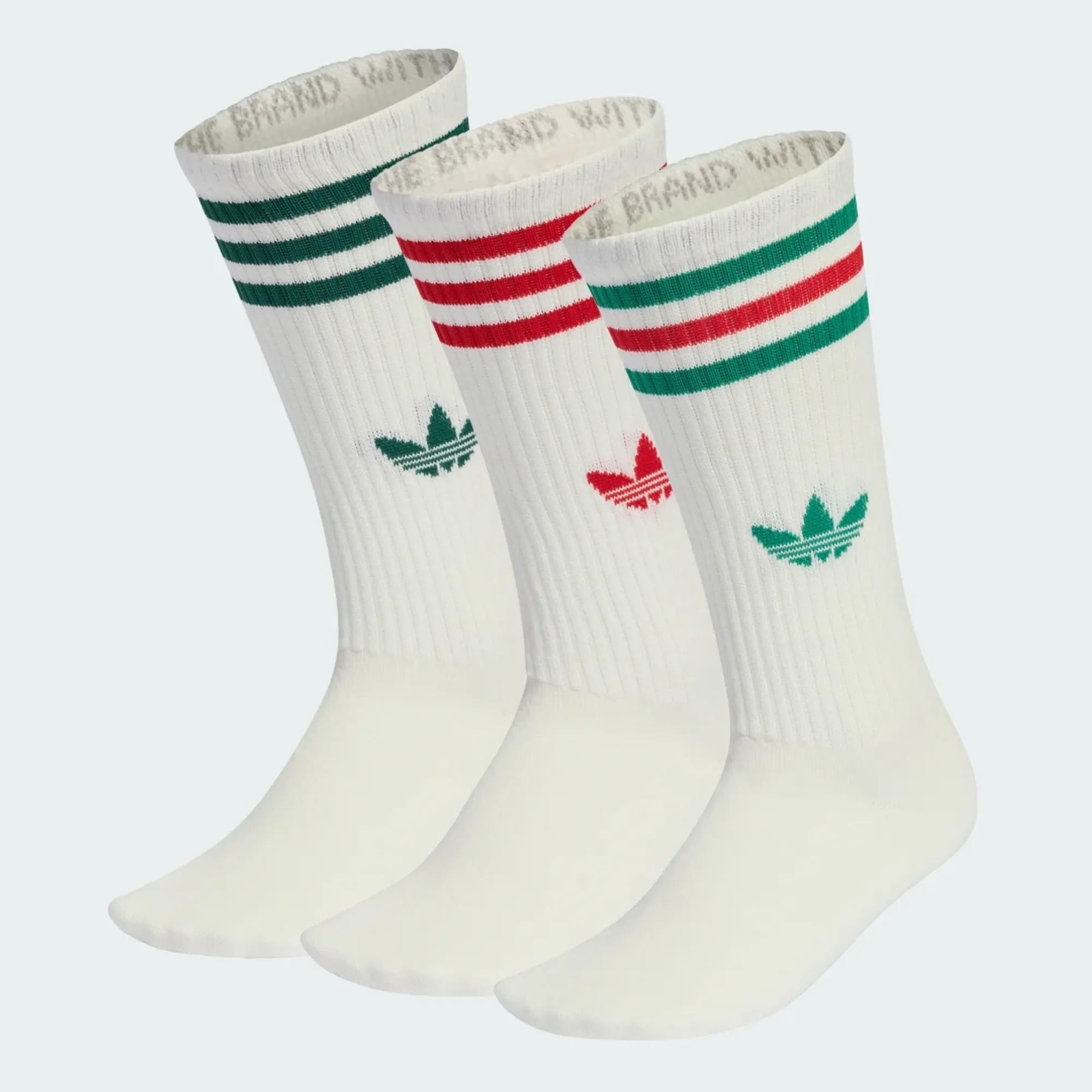adidas 3-Stripes High Crew Socks 3 Pairs