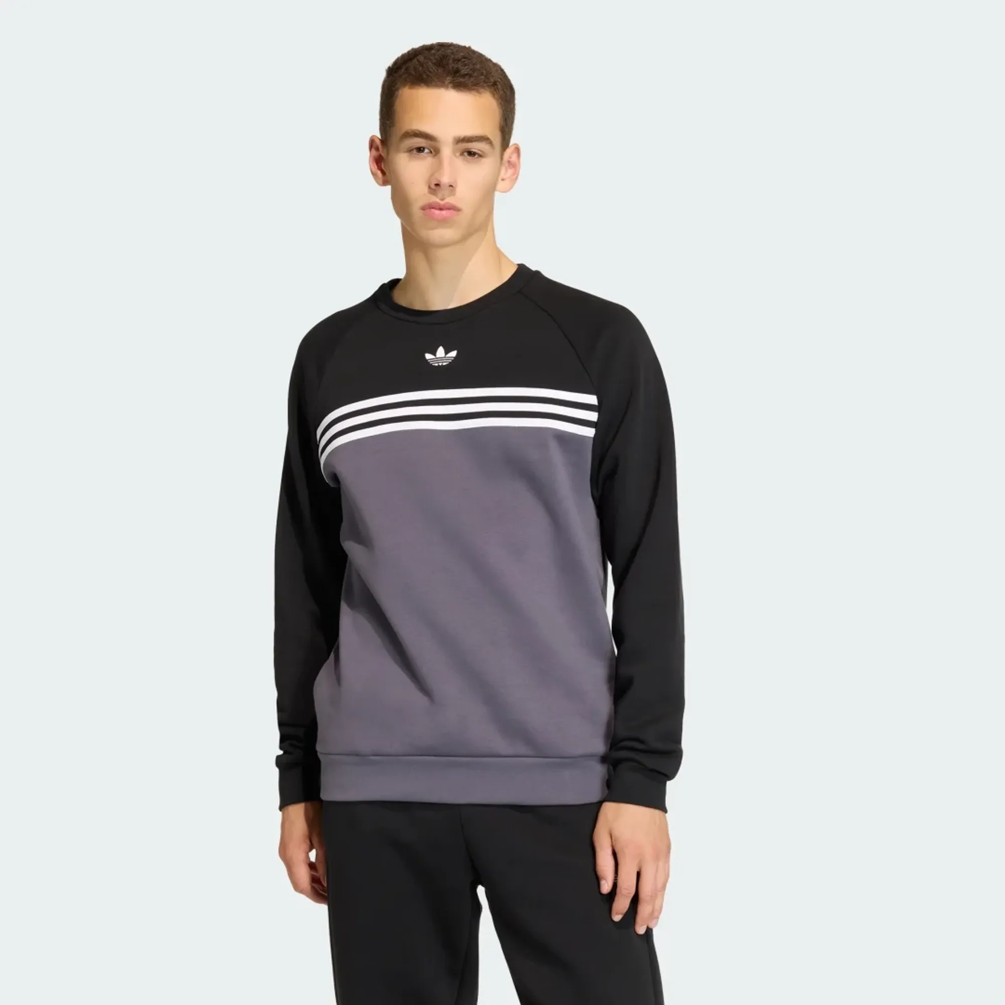 adidas CHEST STRIPES CREWNECK SWEATSHIRT