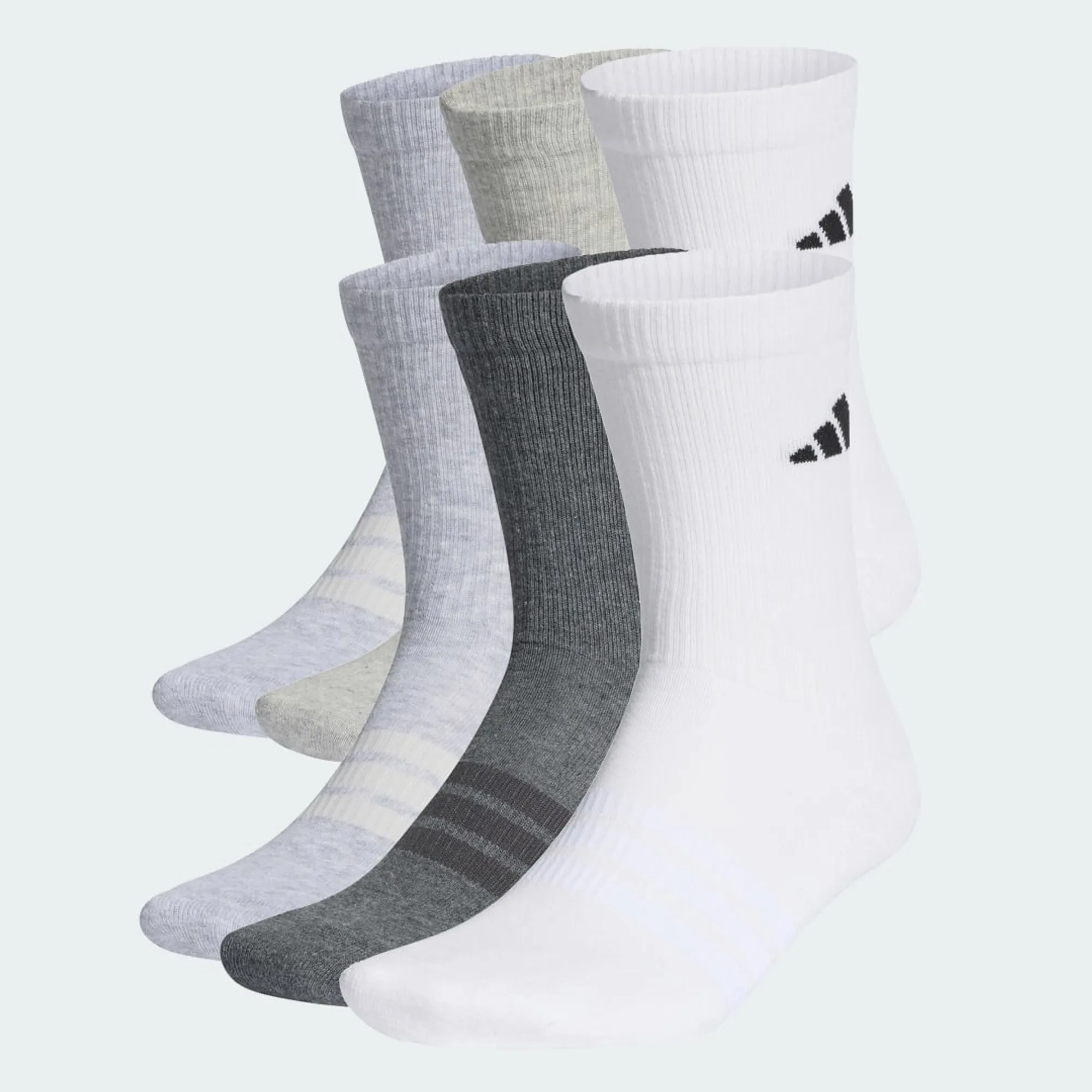 adidas CUSHIONED CREW SOCKS 6 PAIR PACK