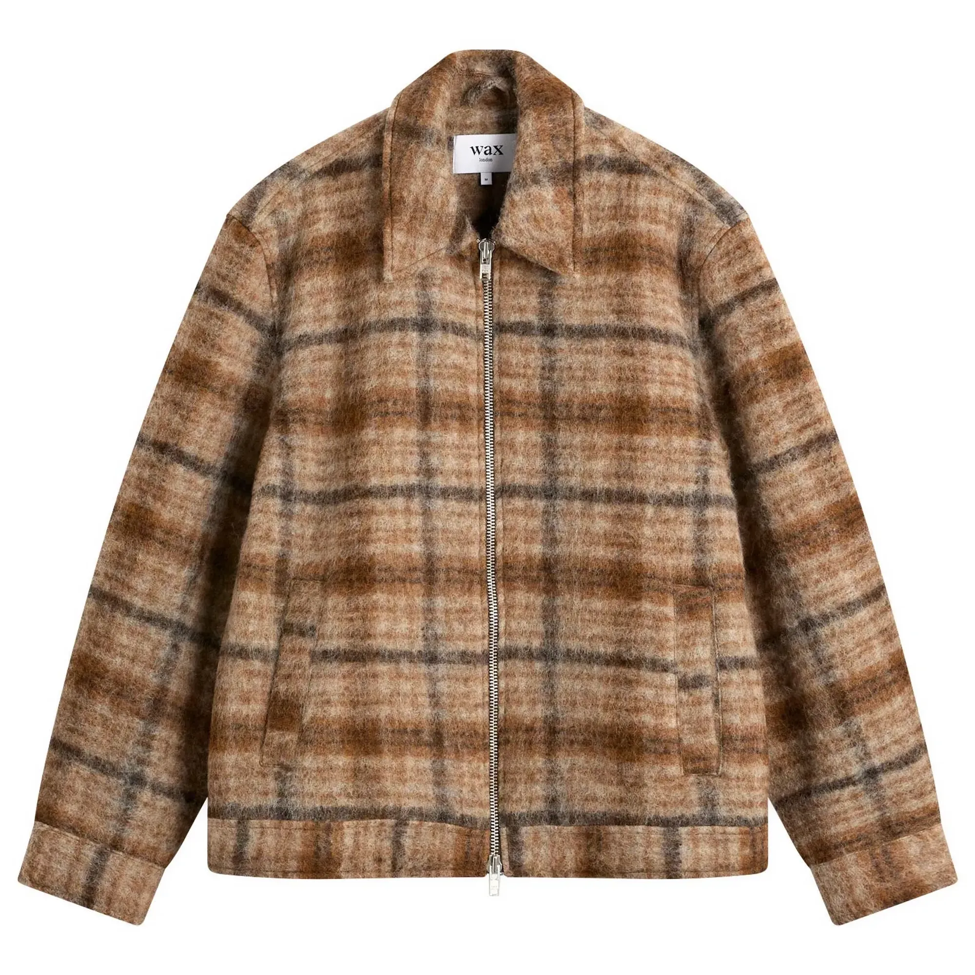 Wax London Men's Heath Drawn Check Jacket Natural/Tan