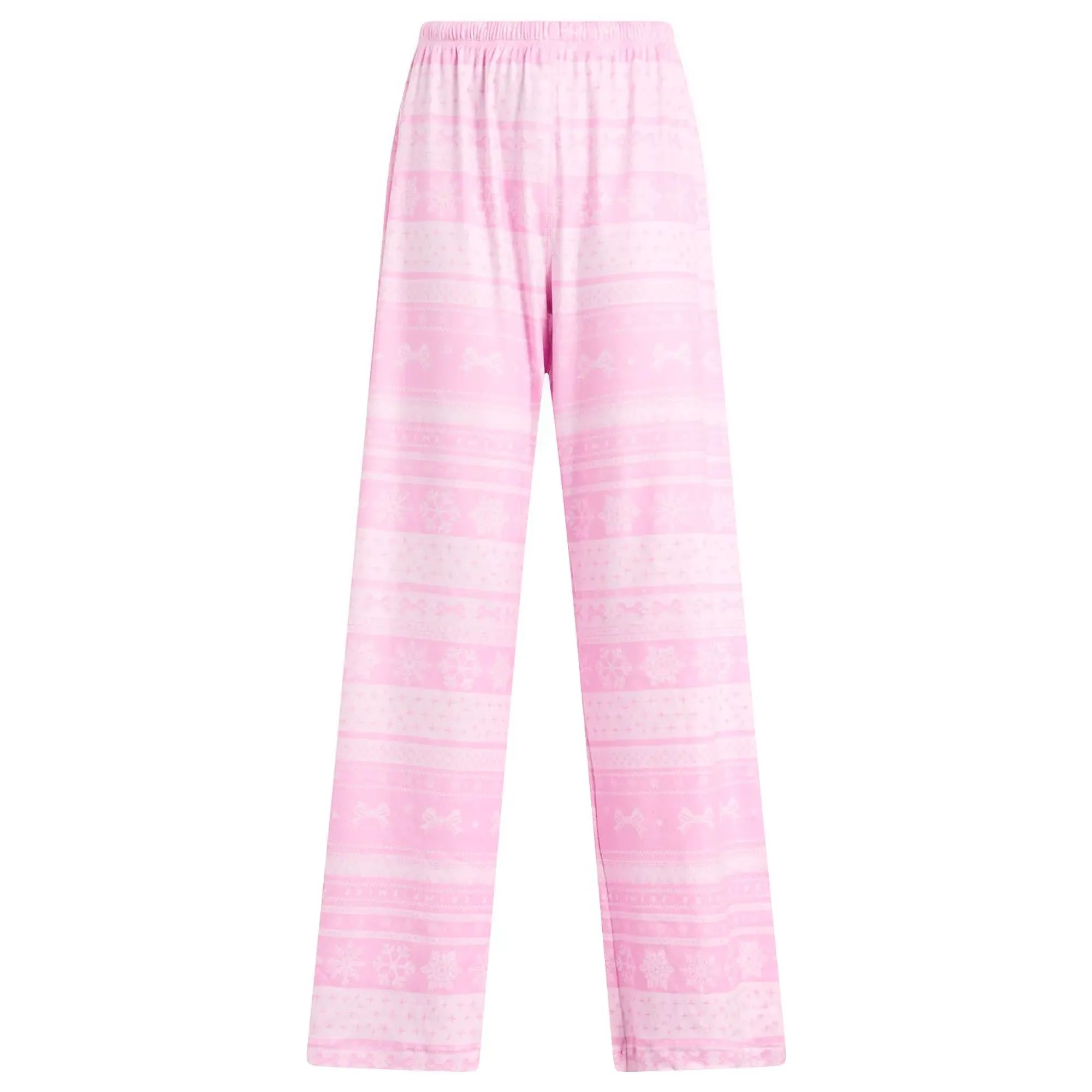 SKIMS Women's Plush Pointelle Pants Bubblegum Bow Fairisle