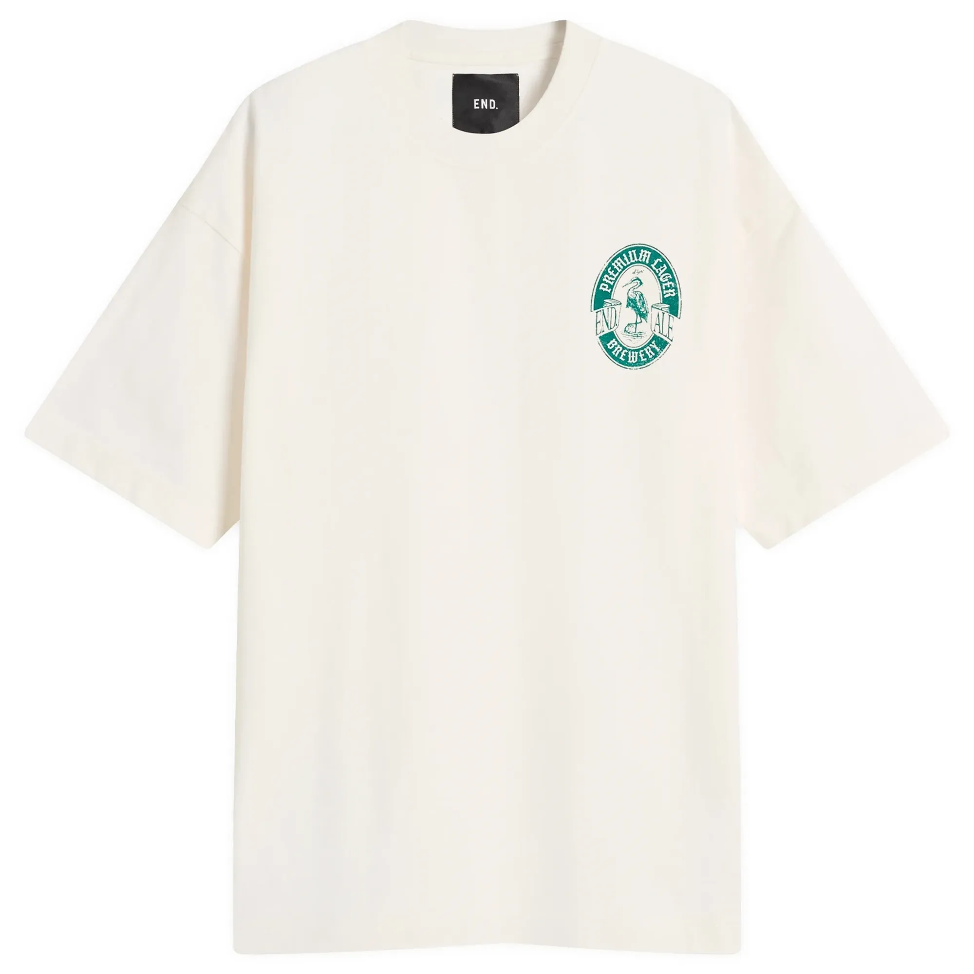 END. Beer Mat T-Shirt Ecru