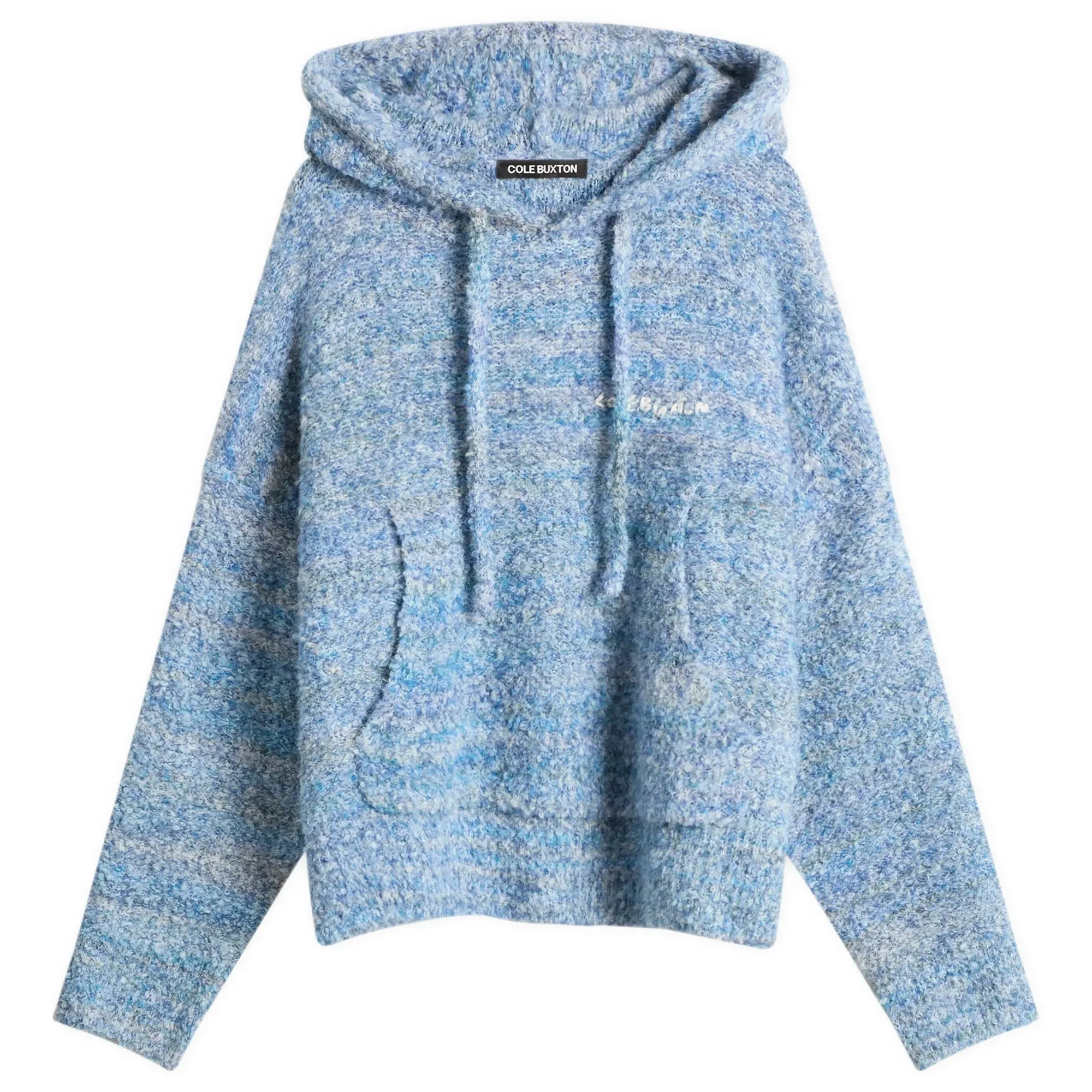 Cole Buxton Men's Boucle Hoodie Blue