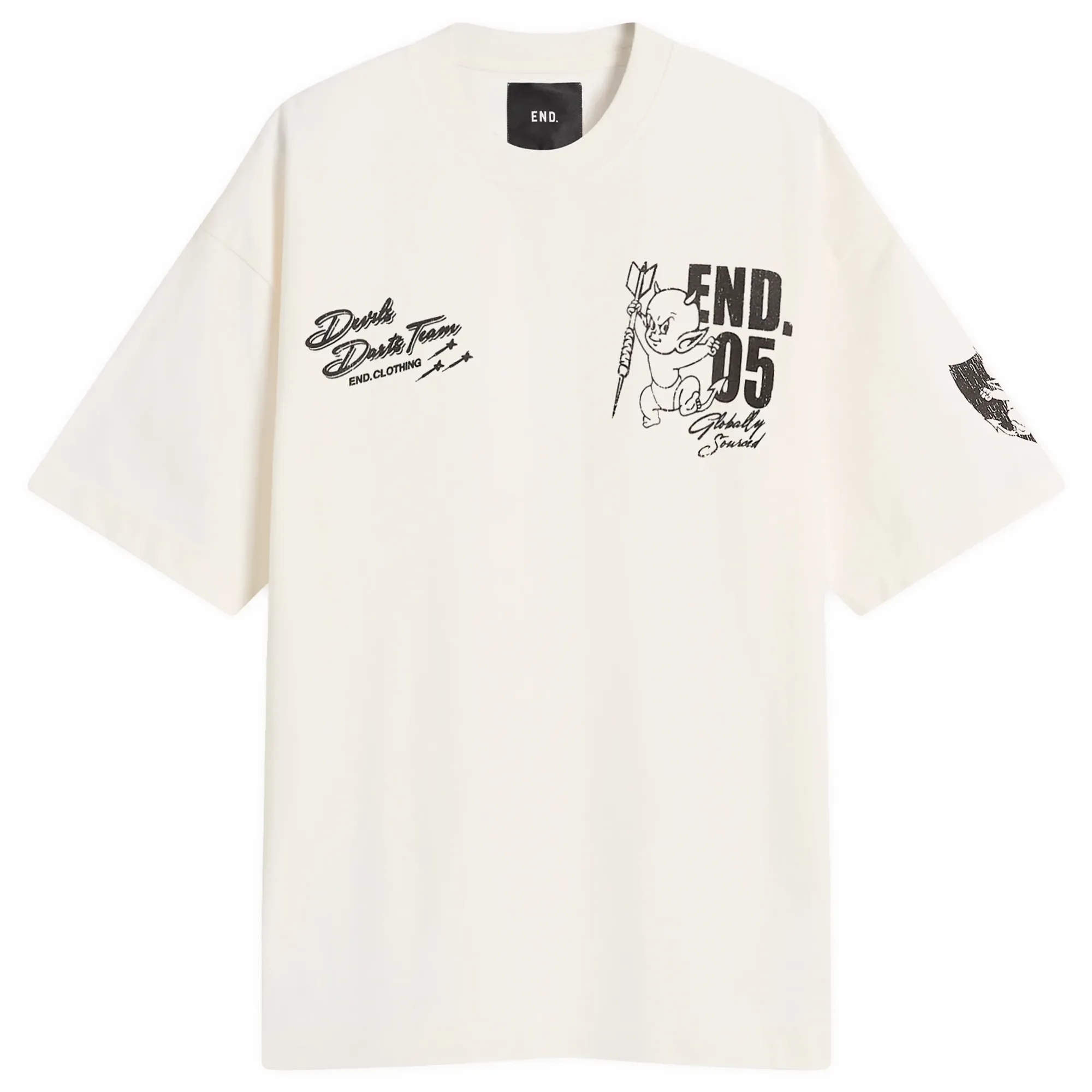 END. Devils Darts Team T-Shirt Ecru