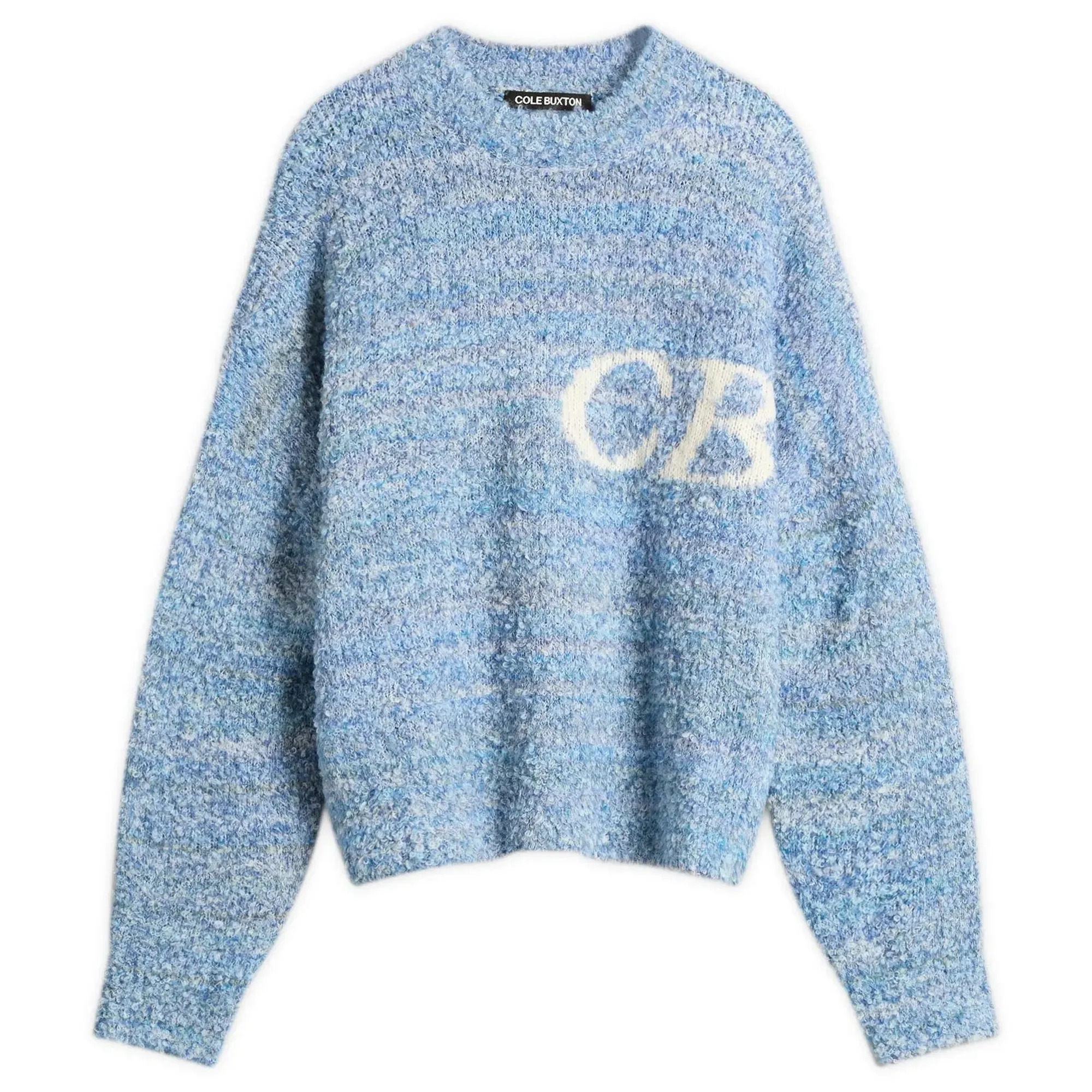 Cole Buxton Men's Boucle Logo Sweatshirt Blue
