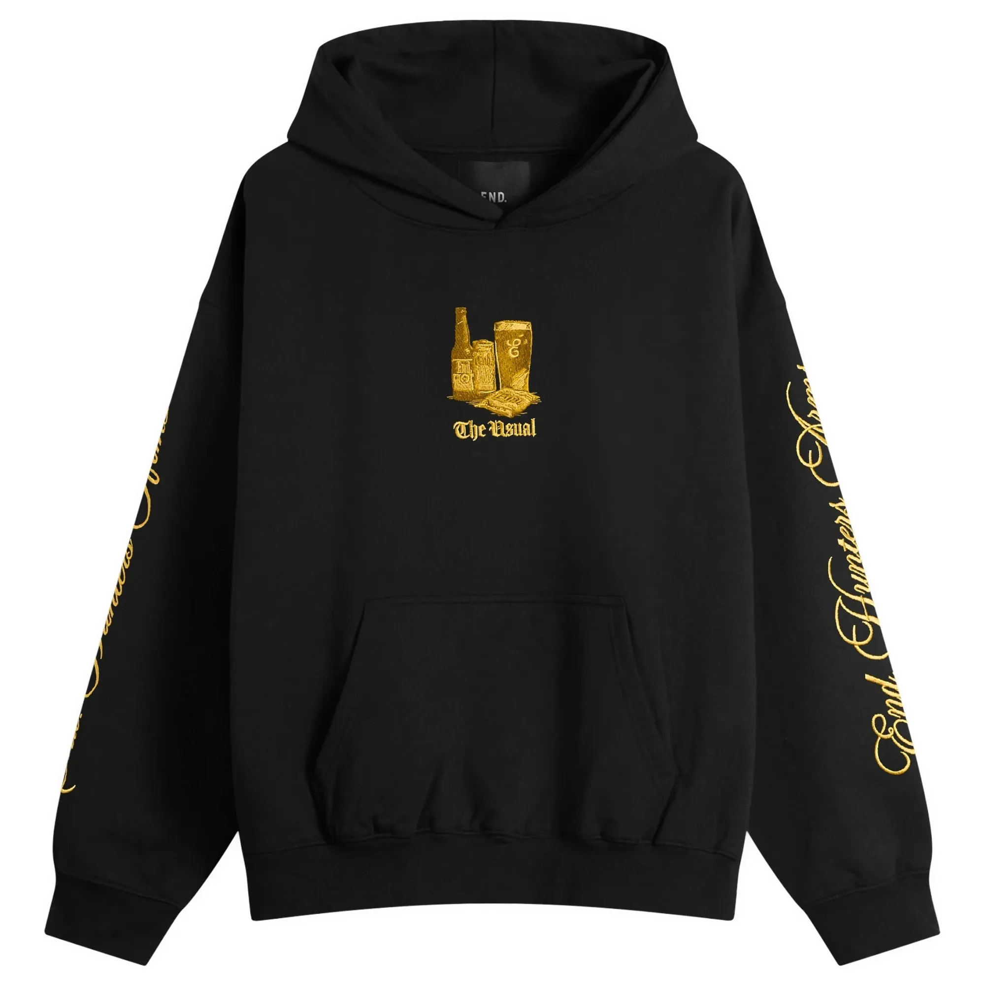 END. The Usual Hoodie Black