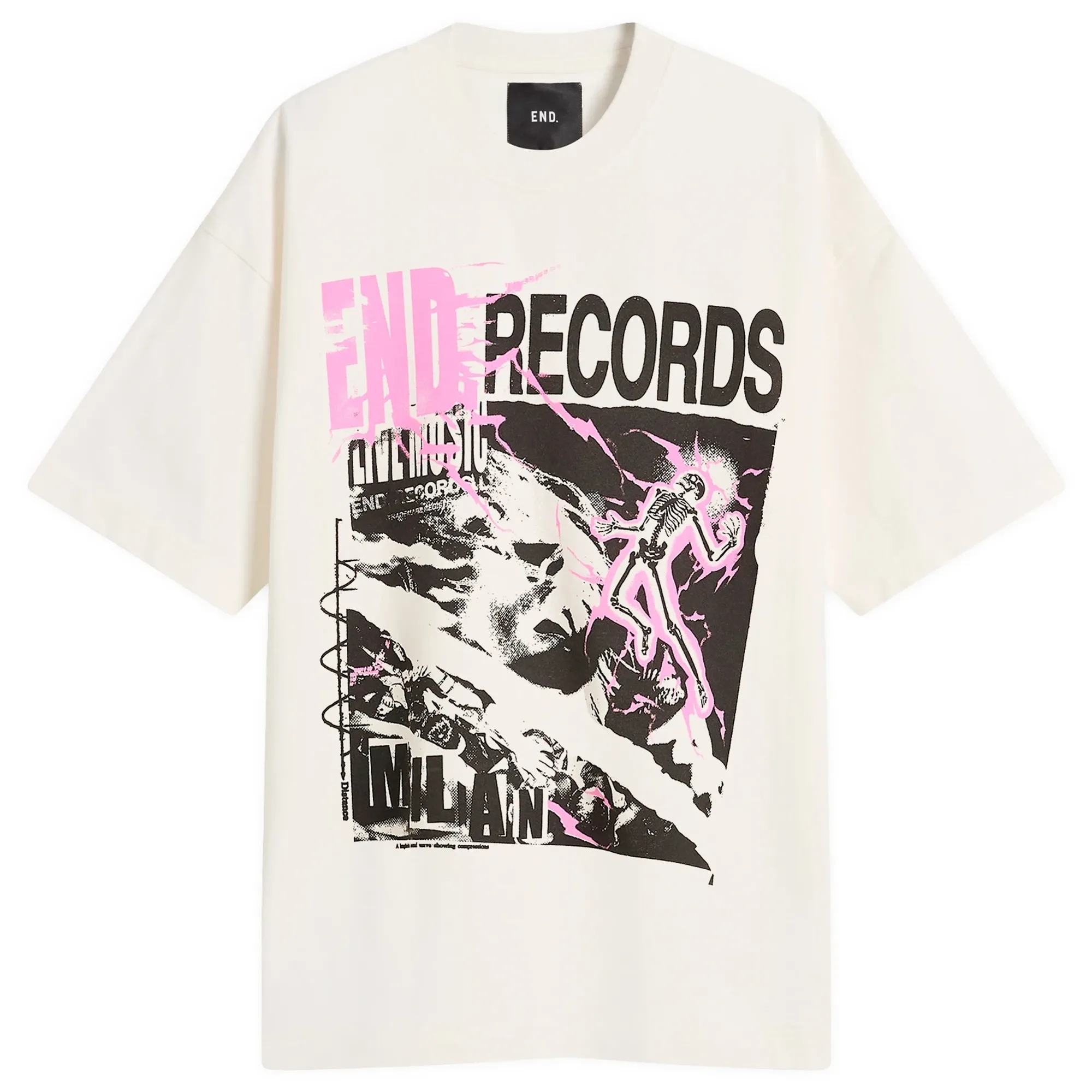 END. Records T-Shirt Ecru