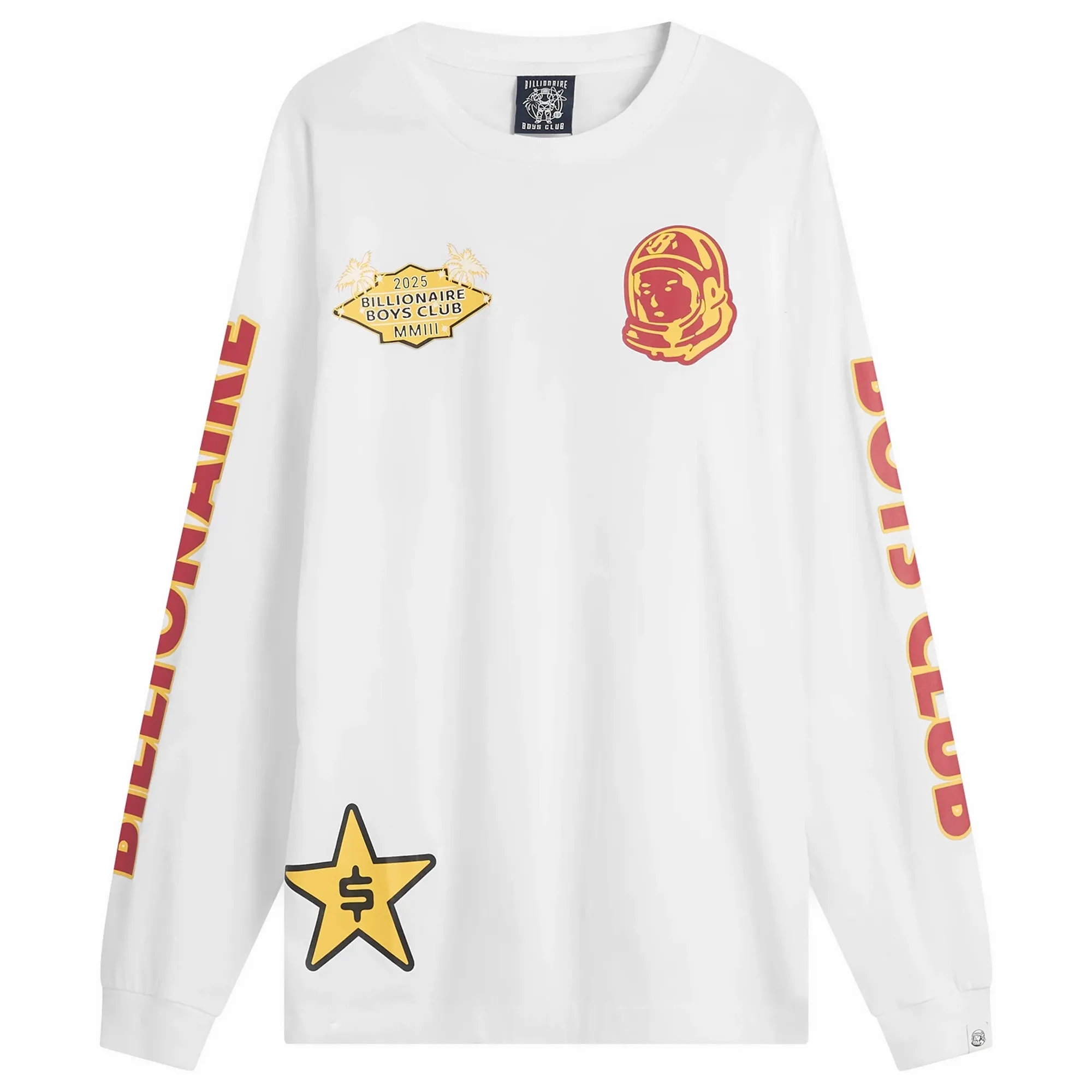Billionaire Boys Club Men's Multi Graphic Longsleeve T-Shirt White