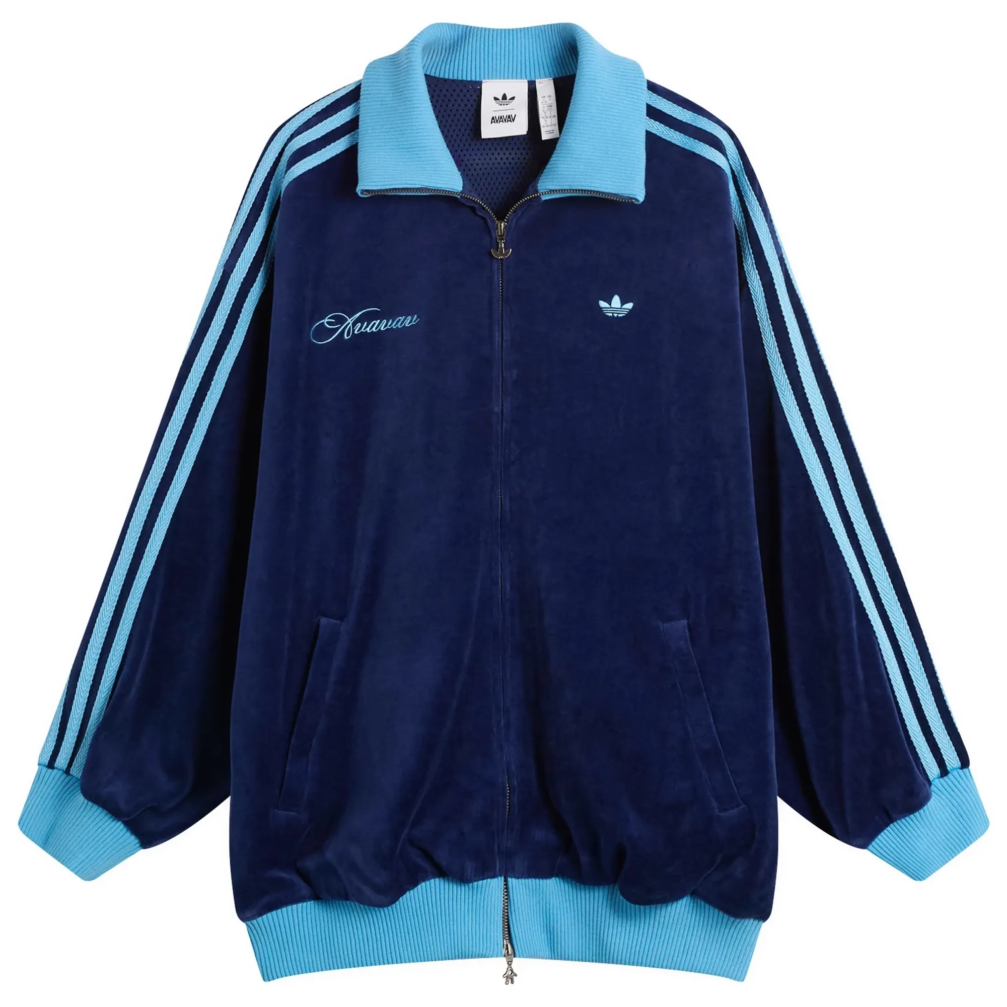Adidas Women's by AVAVAV Velvet Track Top Dark Blue