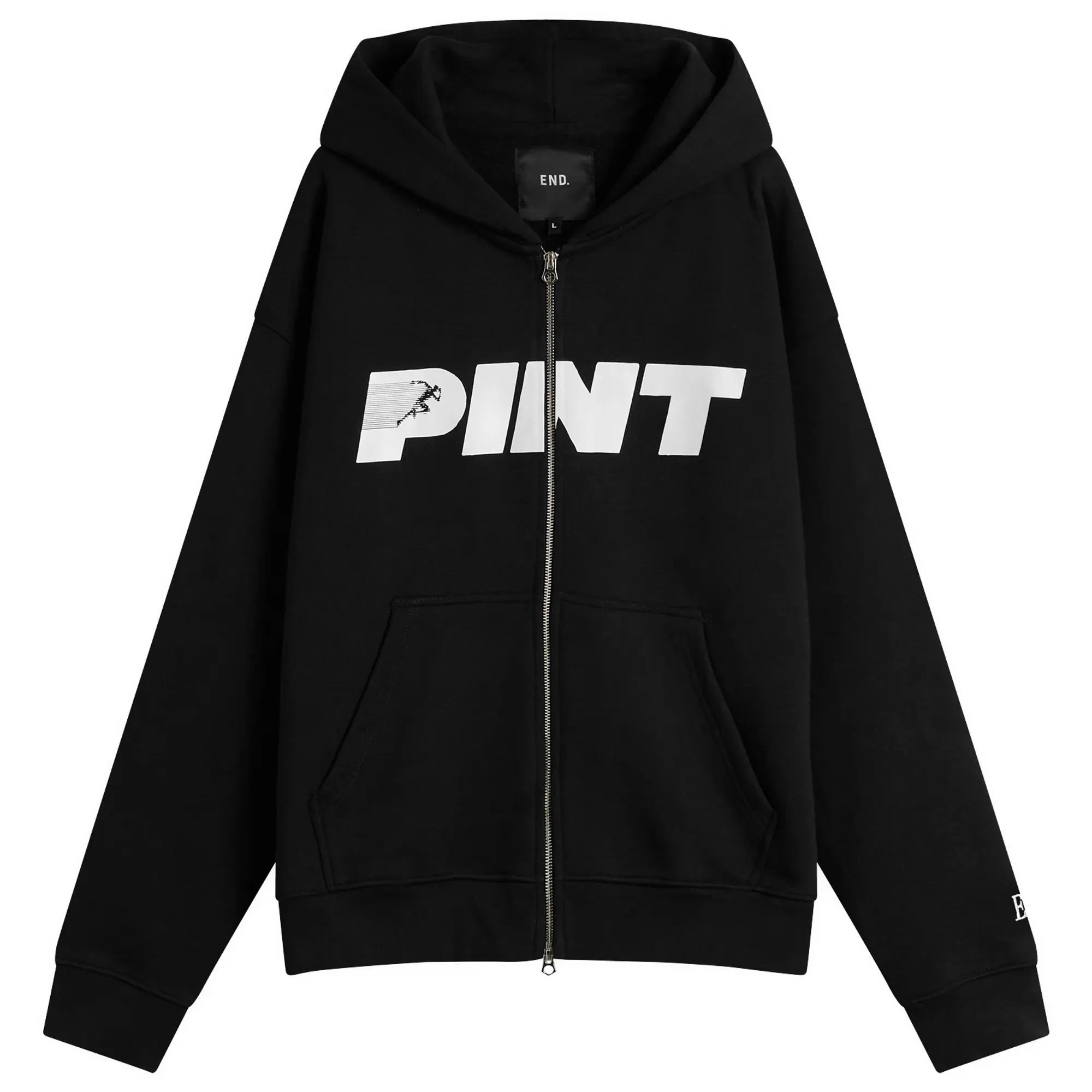 END. Pint Club Zip-Hoodie Washed Black