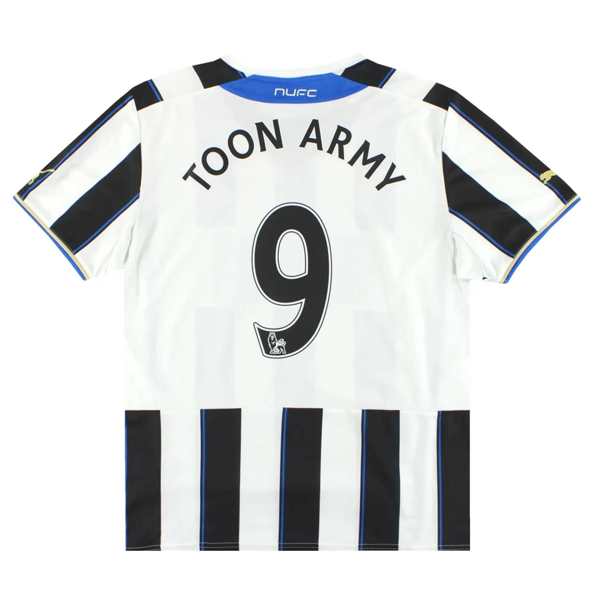 2013-14 Newcastle Puma Home Shirt Toon Army #9 L - Newcastle United / Excellent 