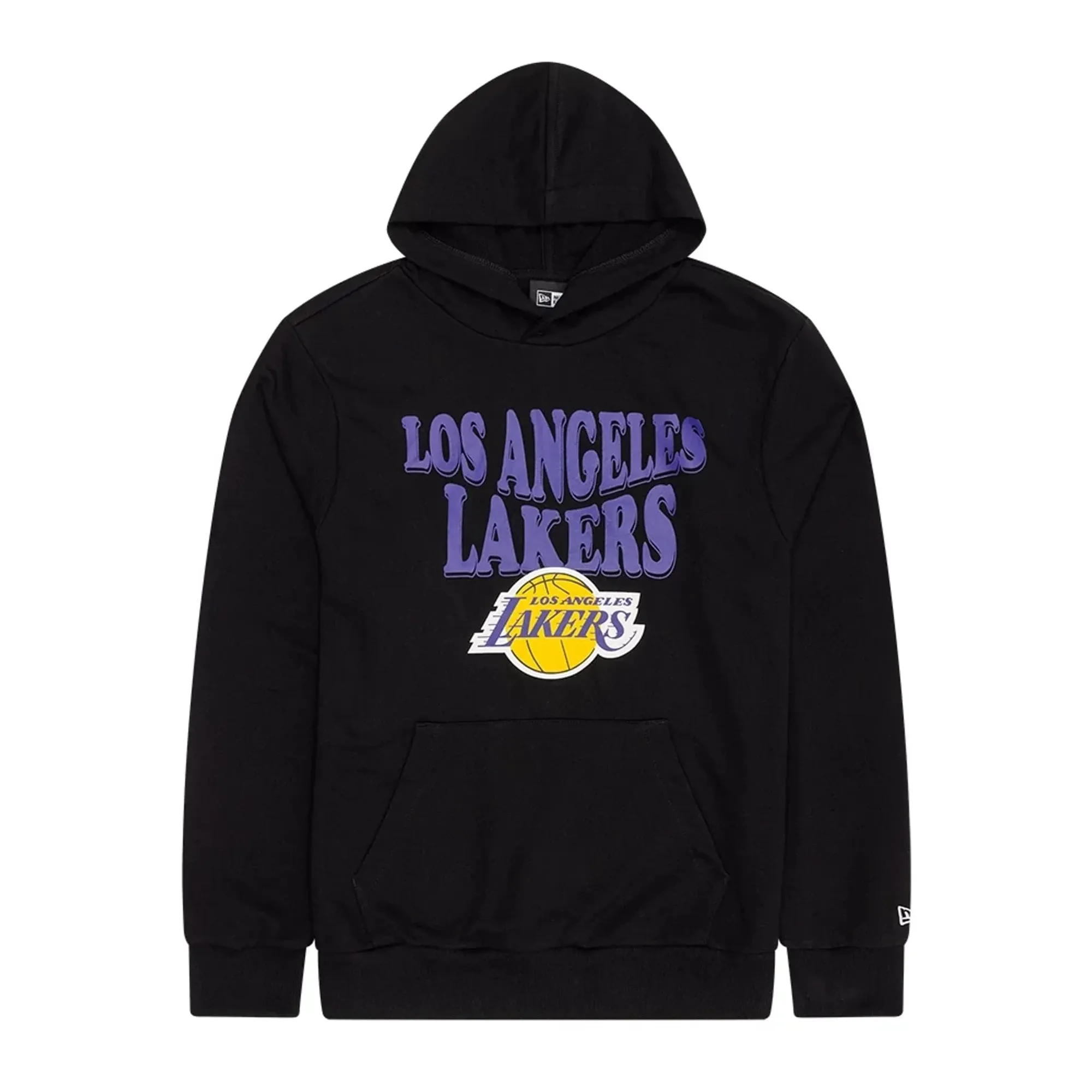 LA Lakers NBA Wordmark Black Pullover Hoodie New Era Cap adult unisex