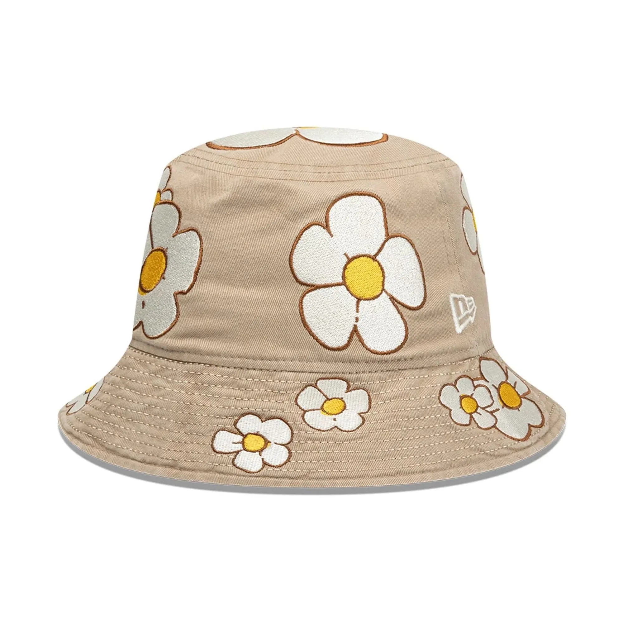 New Era x Rodrigo Roji Flowers Light Beige Bucket Hat adult unisex