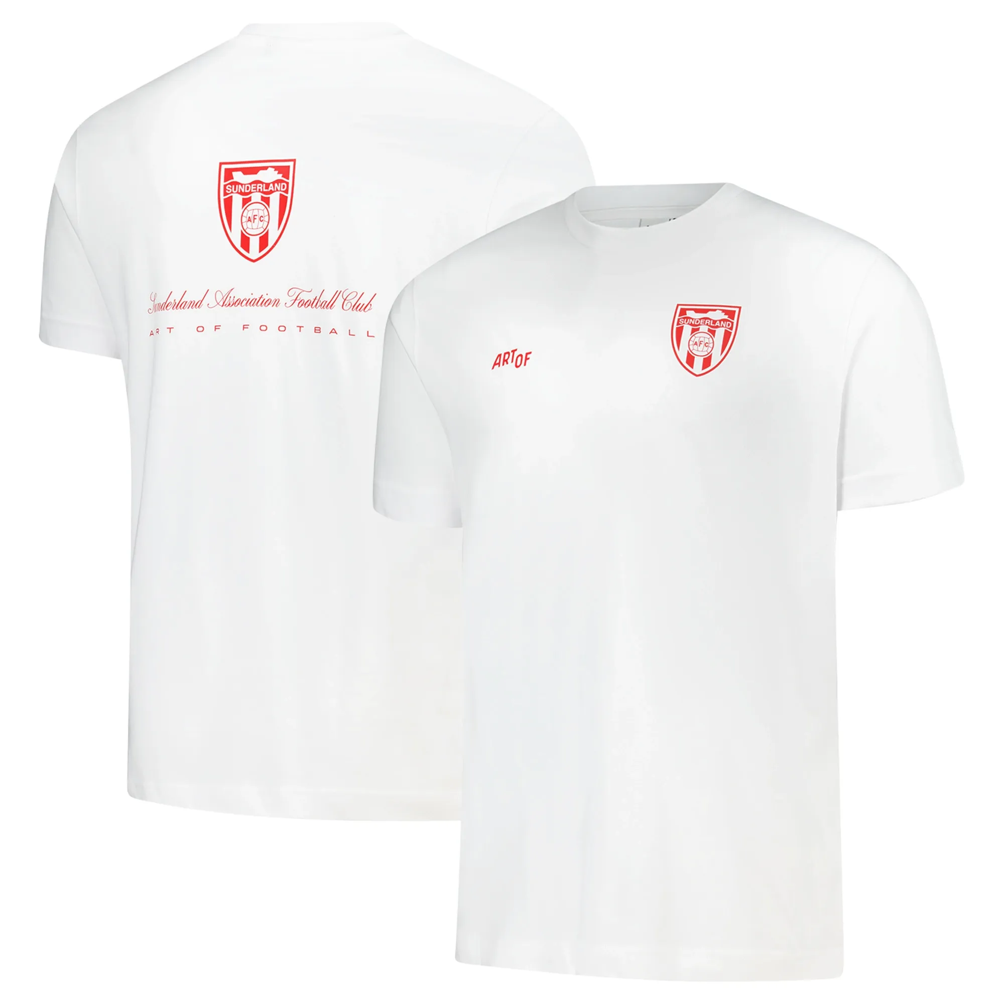 Sunderland x Art of Football Label Print T-Shirt - White - Unisex