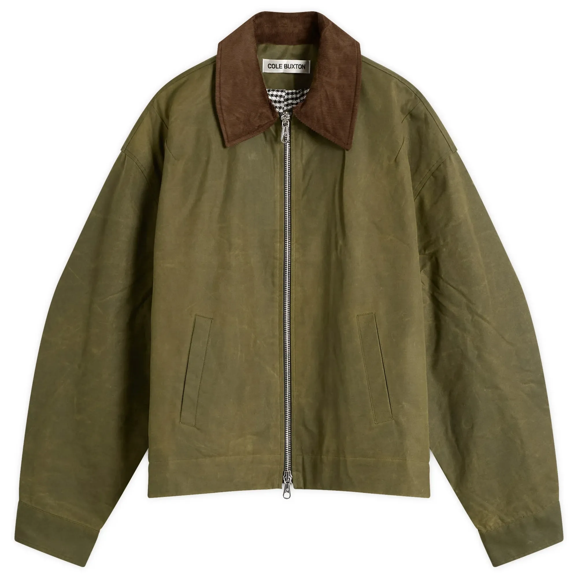 Cole Buxton Men's Wax Cotton Overshirt Dark Green