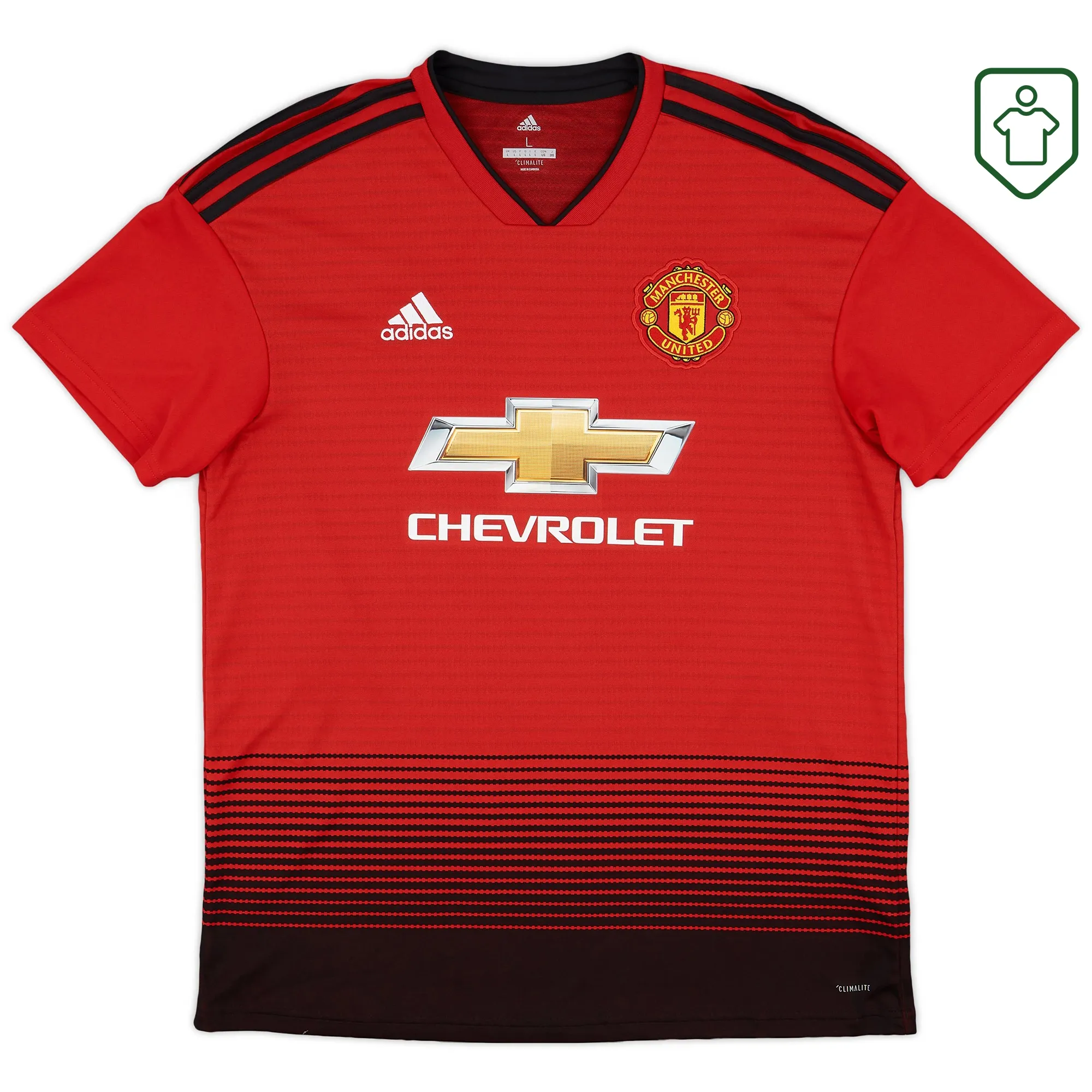 Manchester United adidas Home Shirt 2018-19 - Excellent - 8/10
