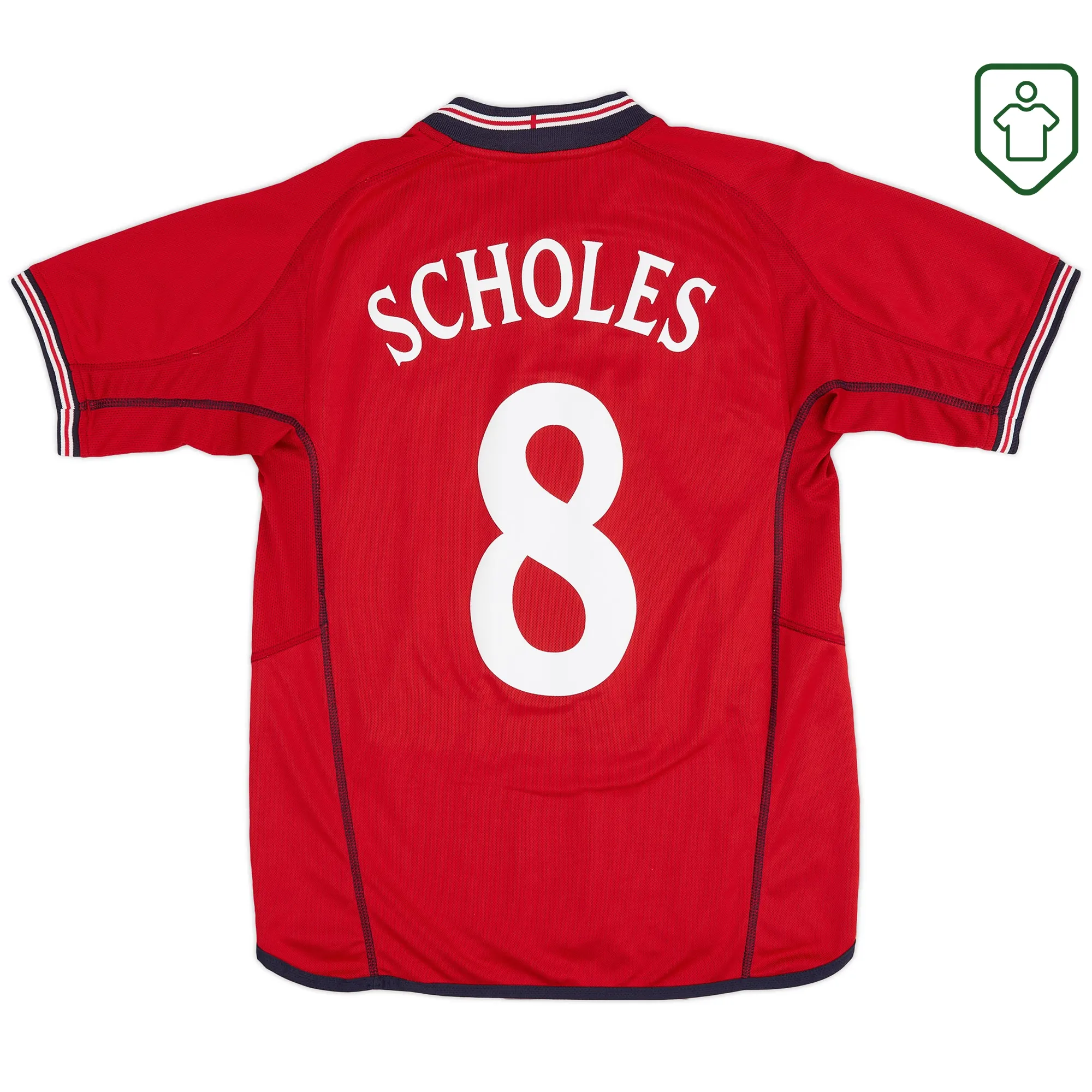 England National Team Umbro Away Shirt 2002-04 Scholes #8 - Excellent - 8/10