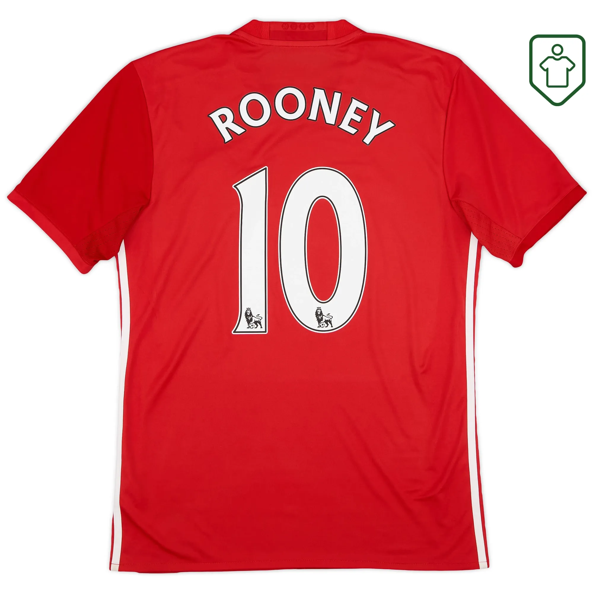 Manchester United adidas Home Shirt 2016-17 Rooney #10 - Excellent - 8/10
