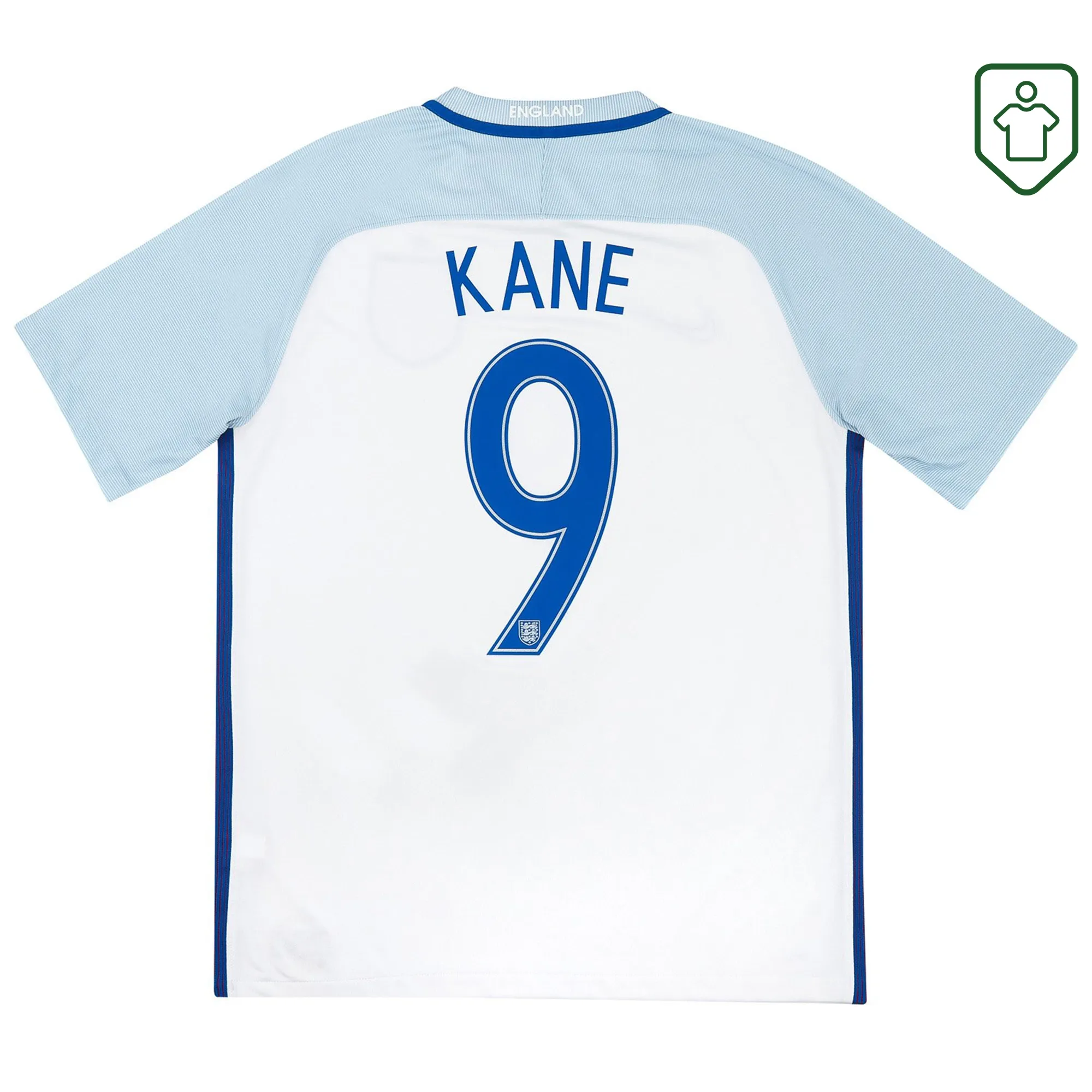 England National Team Nike Home Shirt 2016-17 Kane #9 - Excellent - 8/10