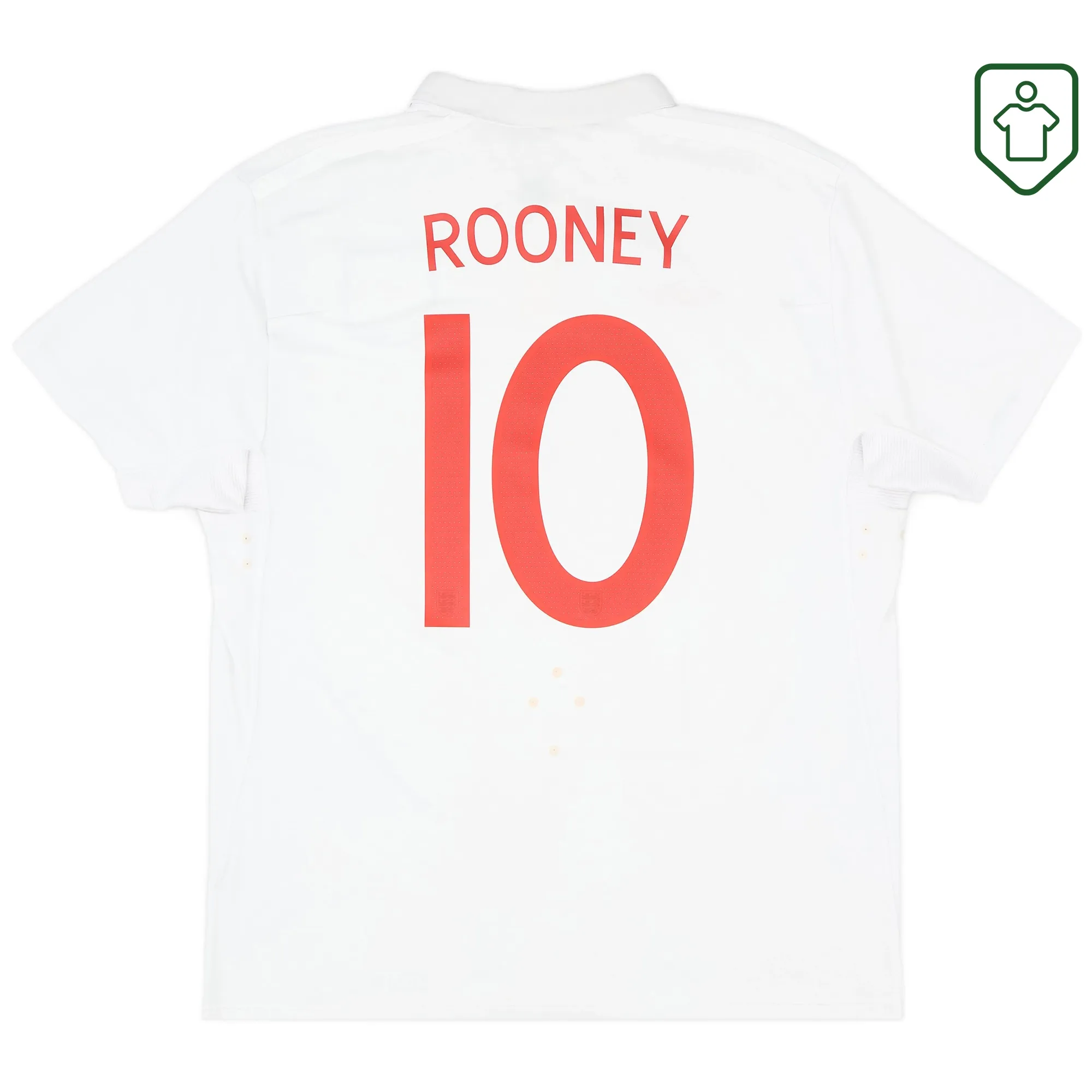 England National Team Umbro Home Shirt 2009-10 Rooney #10 - Excellent - 8/10