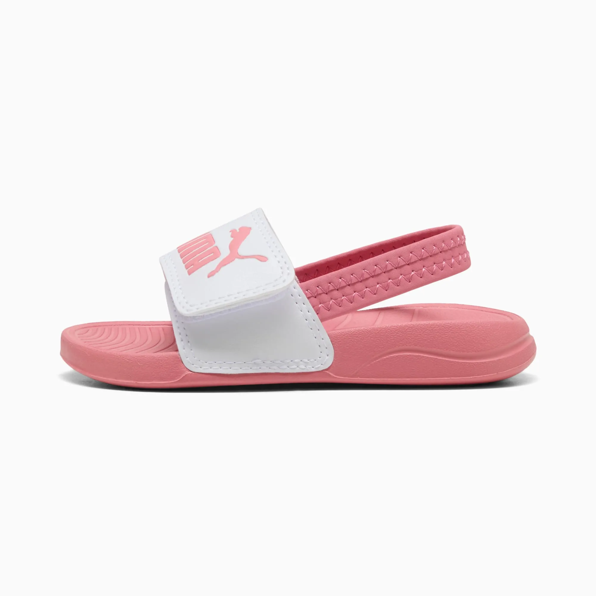 PUMA Popcat 20 Backstrap Babies' Sandals, White/Wild Pink/Wild Pink, size 3