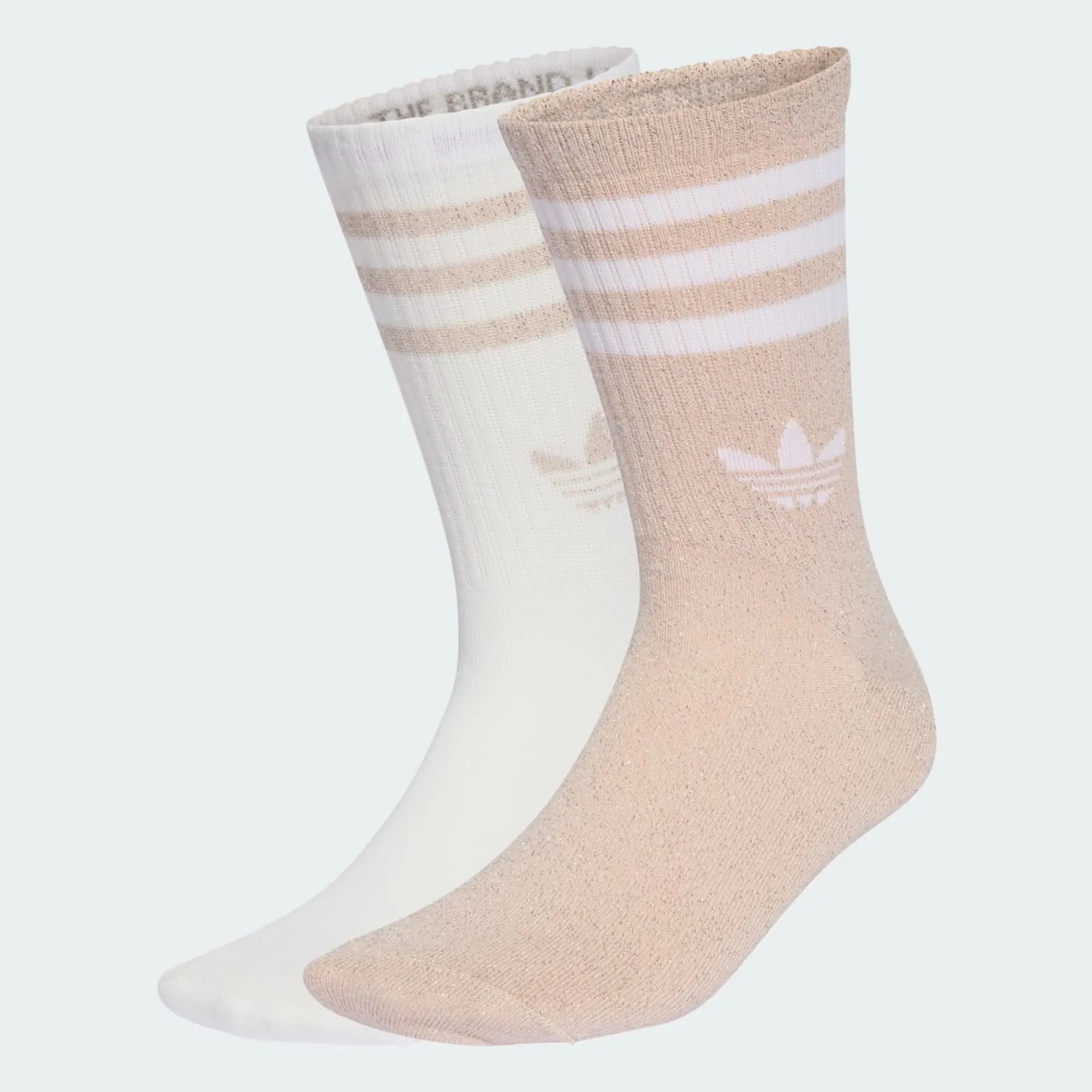adidas 3-Stripes Glitter Crew Socks 2 Pairs