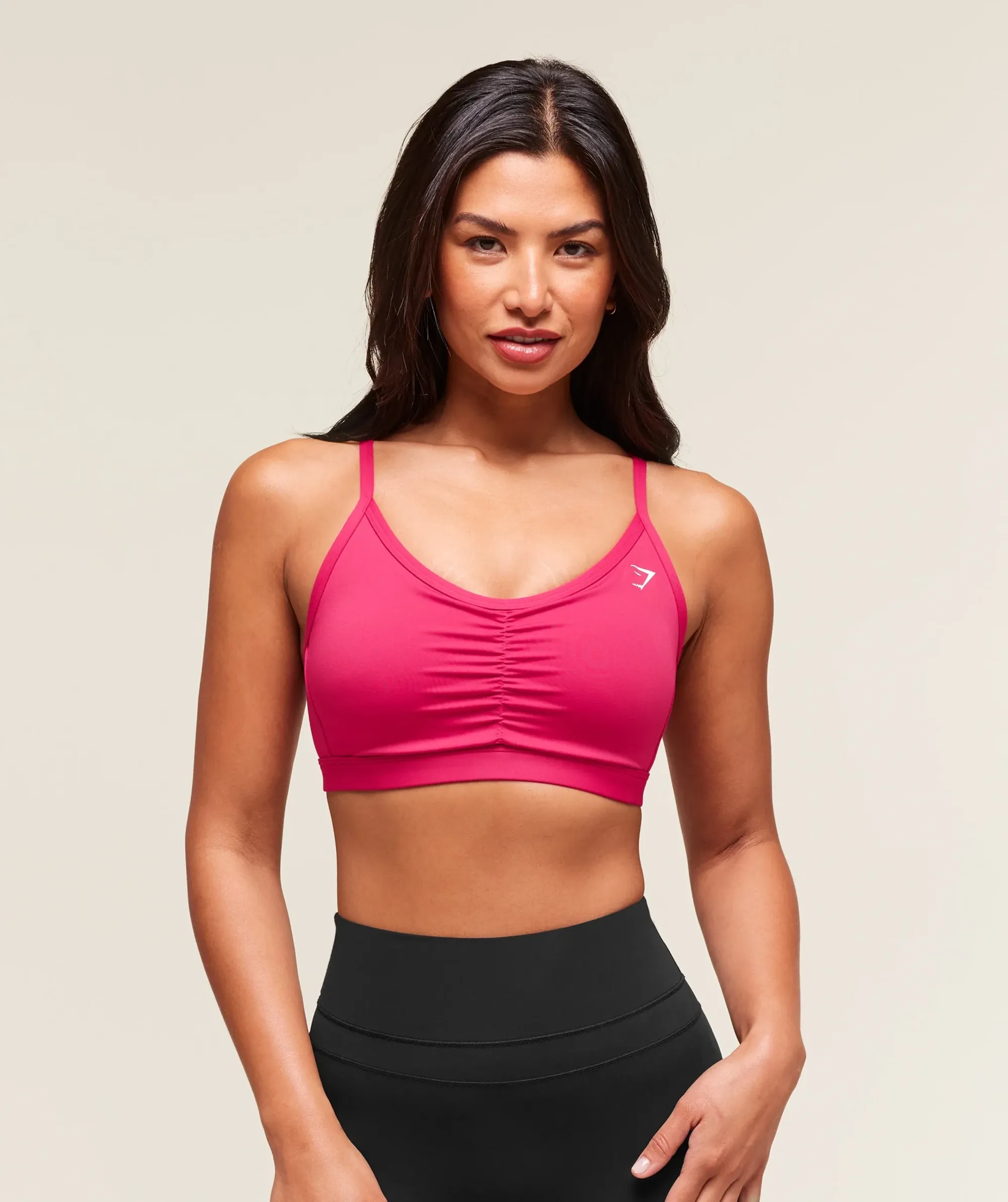 Ruched Sports Bra - Build Pink