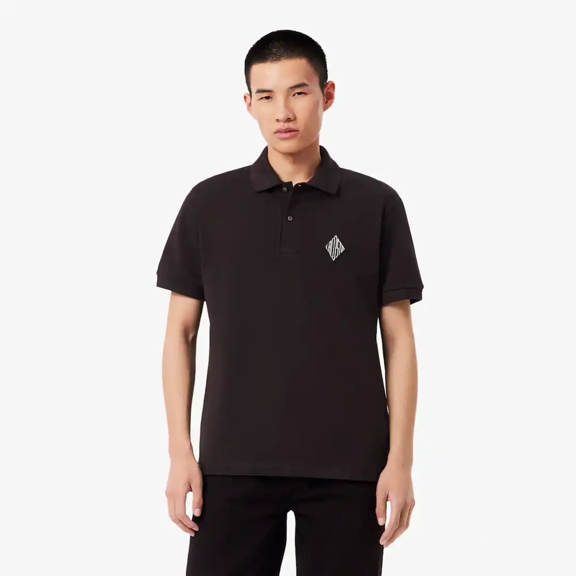 Lacoste Classic Fit Badge Accent Piqué Polo Shirt - Brown