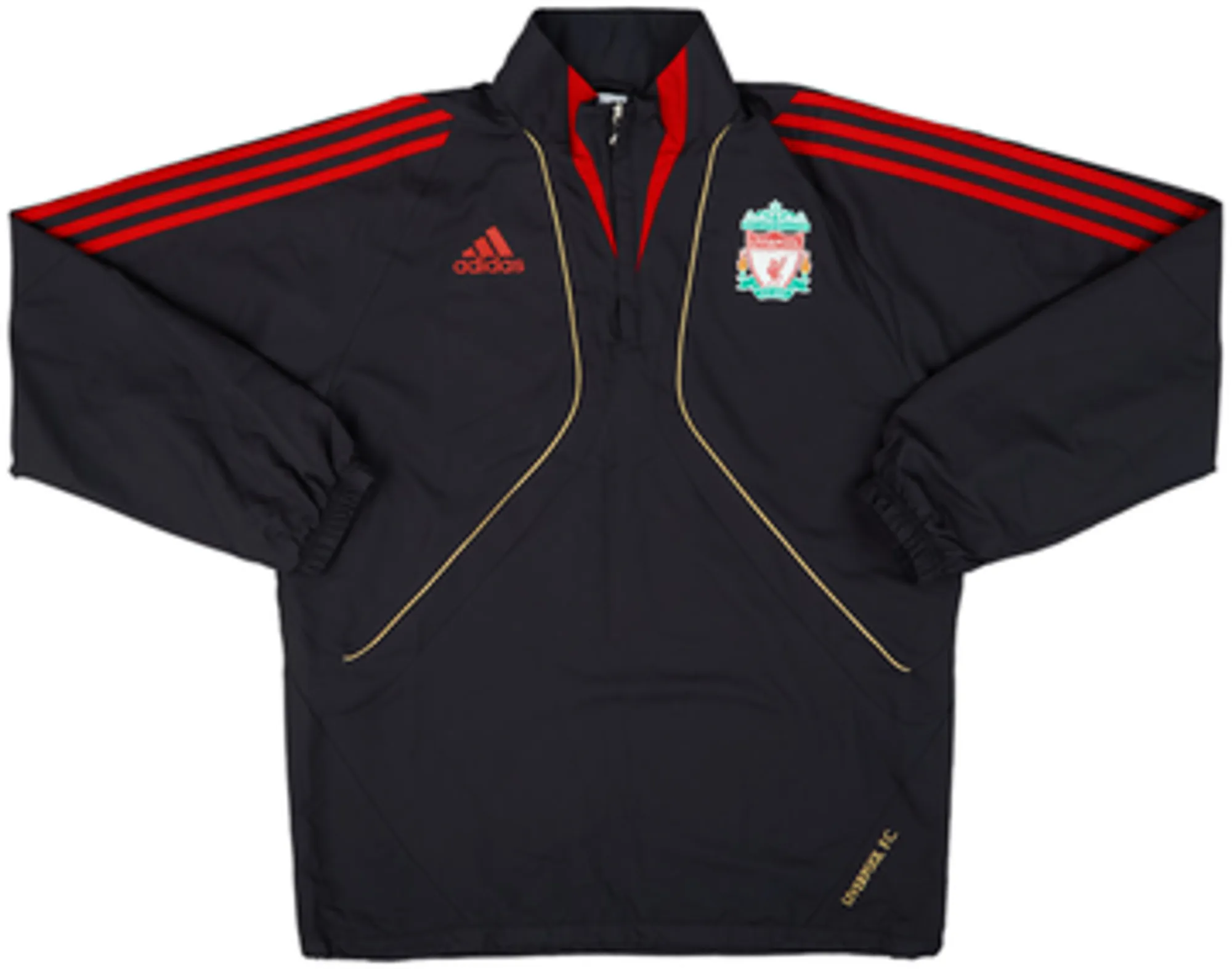 2009-10 Liverpool adidas 1/4 Zip Drill Top - 10/10 - (M)