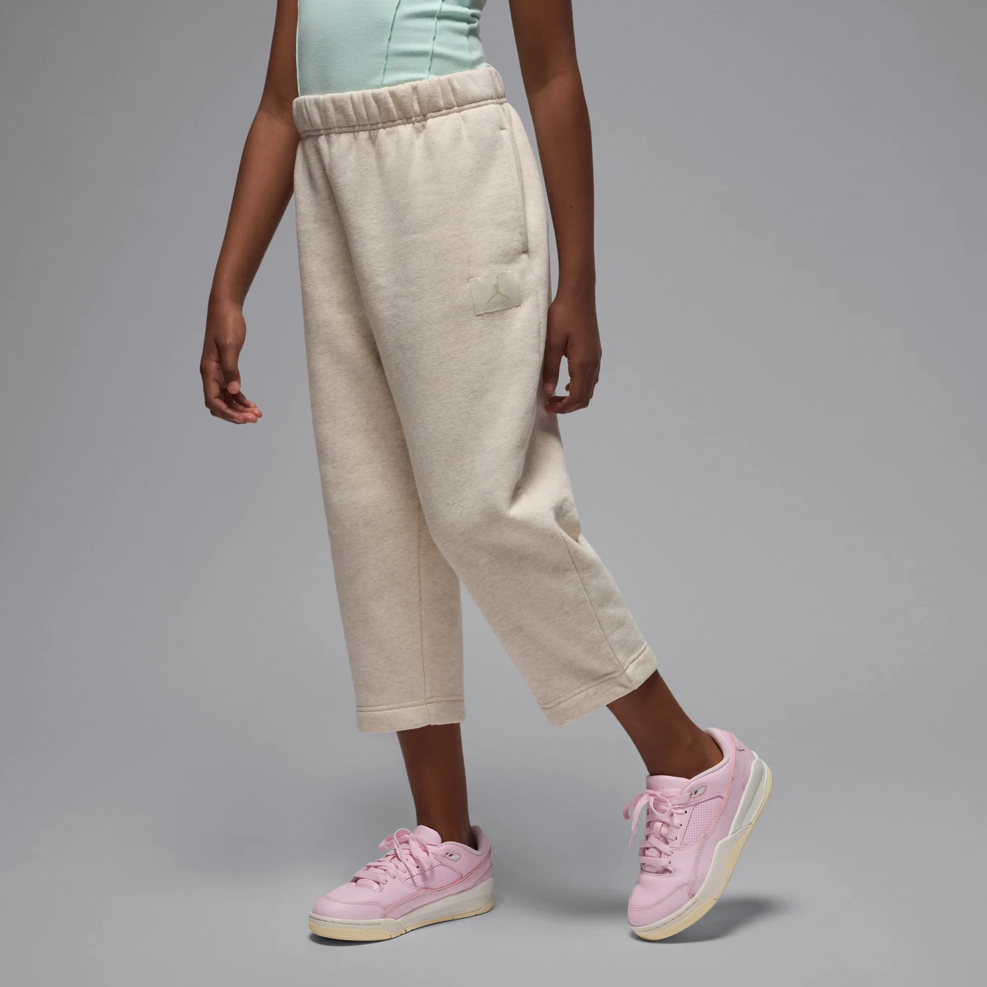 Nike Jordan Flight Essentials Older Kids' Open-Hem Trousers - Brown - Cotton