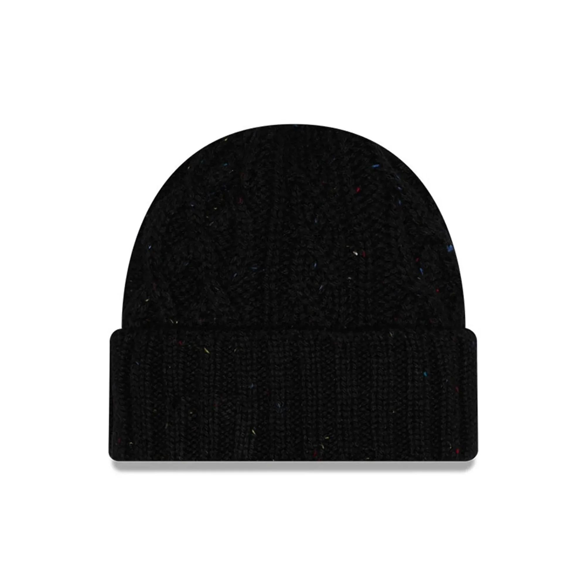 New Era Speckled Black Cable Knit Beanie Hat adult unisex