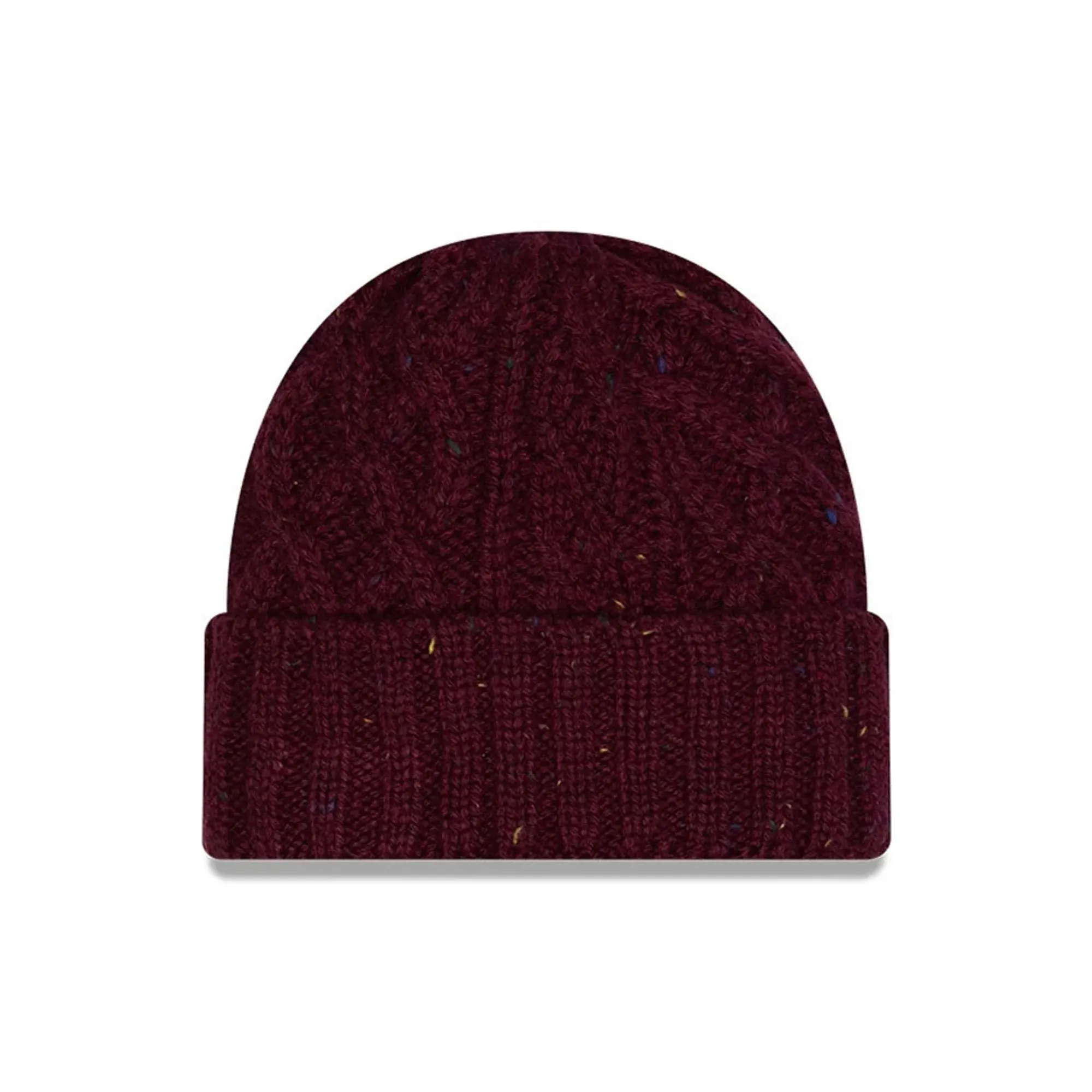 New Era Speckled Dark Purple Cable Knit Beanie Hat adult unisex