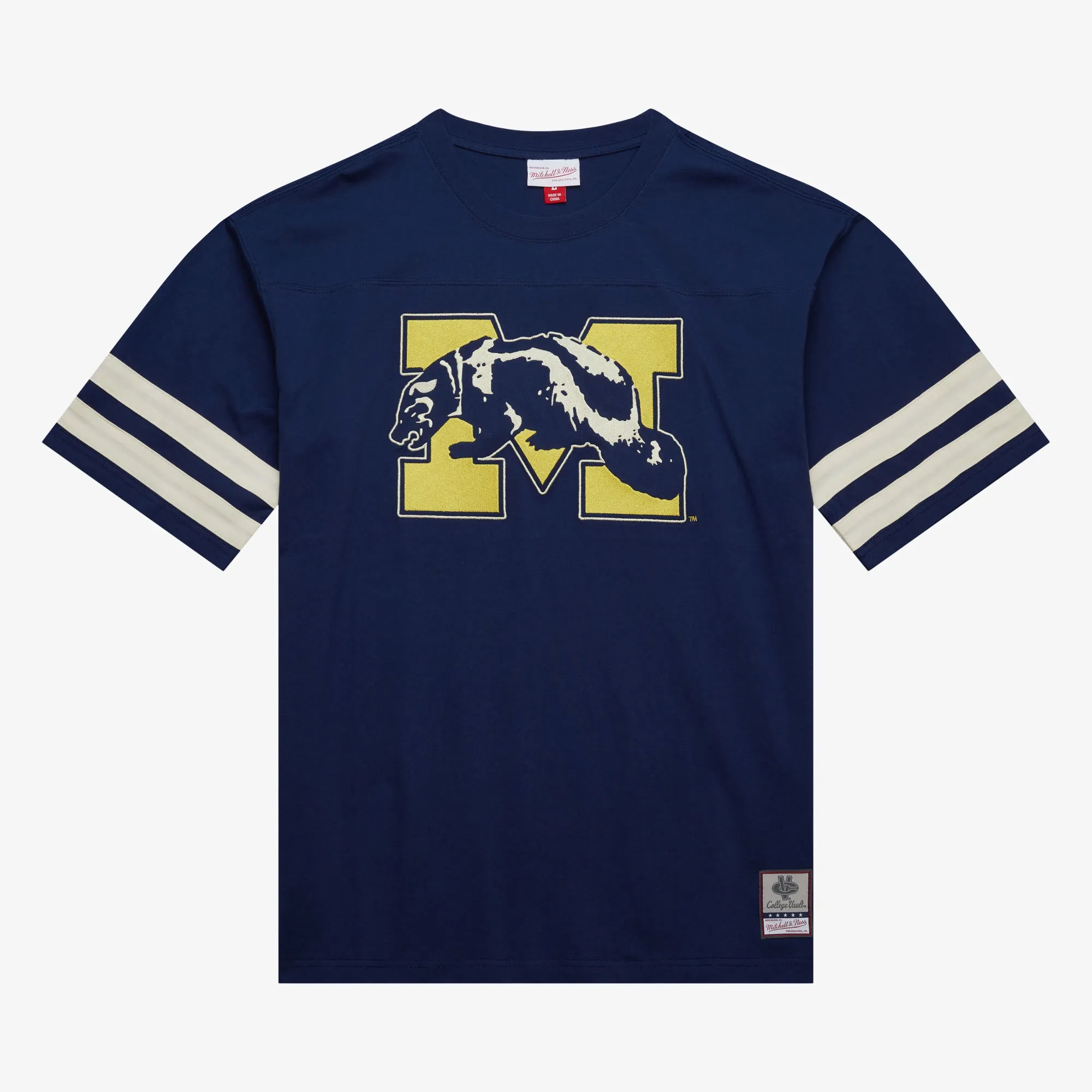 Michigan Wolverines Mitchell & Ness Heavyweight T-Shirt Vintage Logo