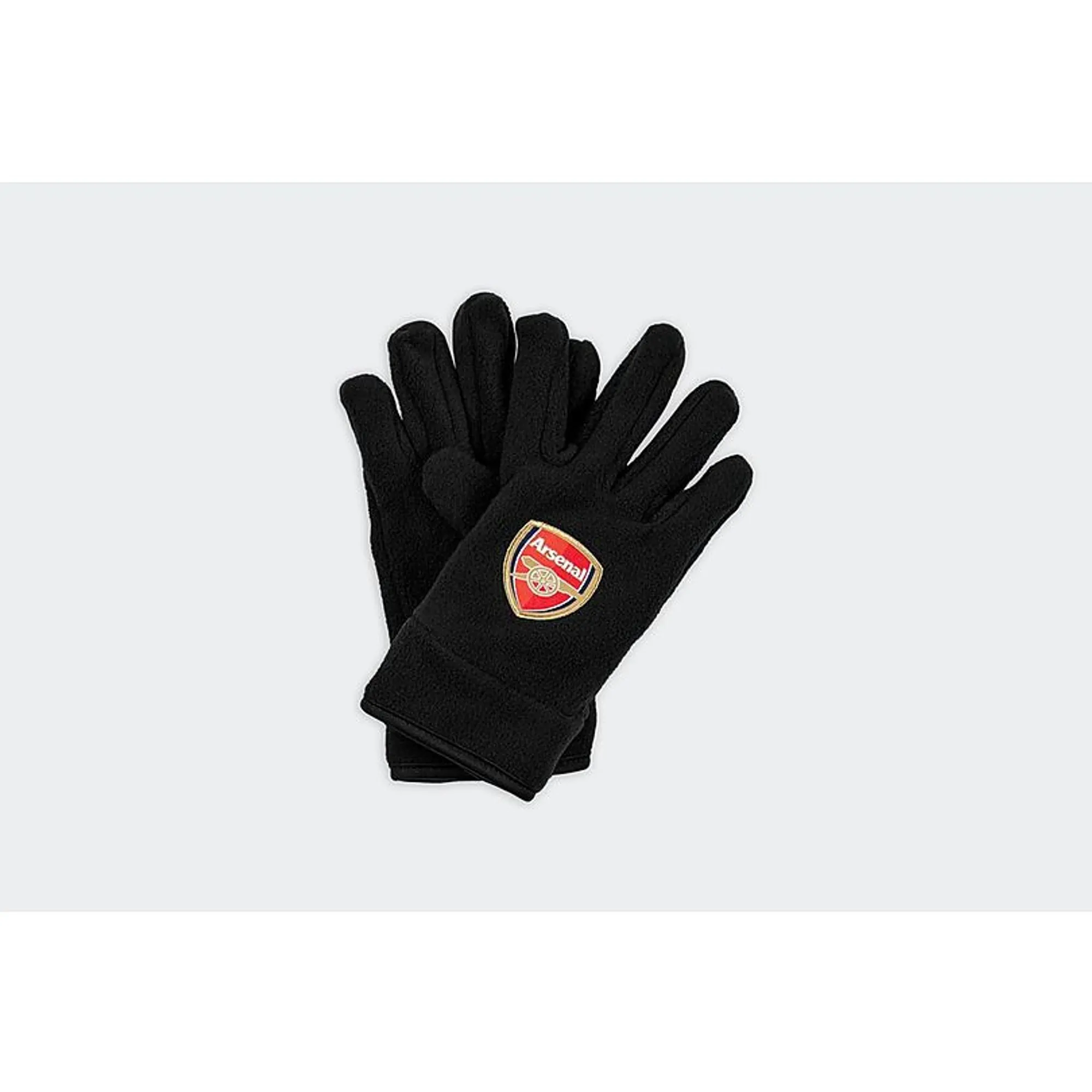 Arsenal Kids Fleece Gloves, Black | N05823 | FOOTY.COM
