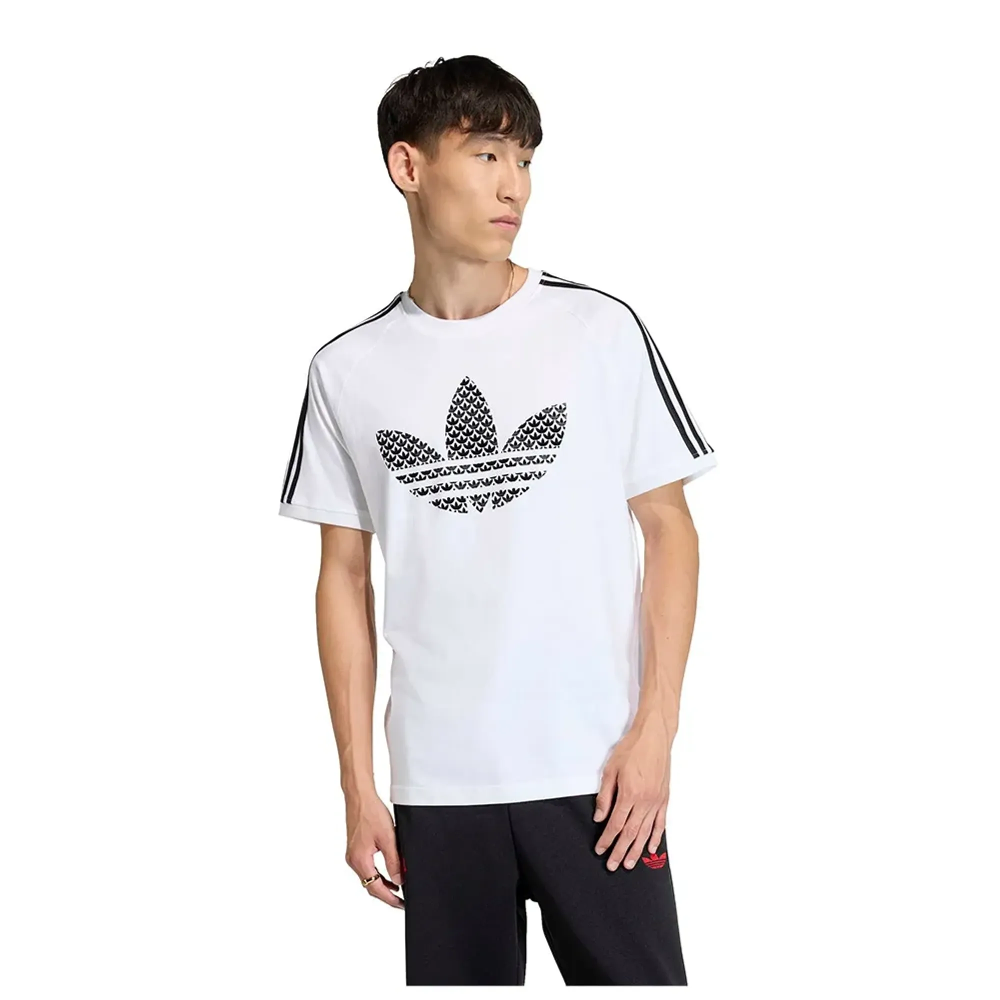 Adidas Originals Monogram Infill 3 Stripes Graphic Short Sleeve T-shirt