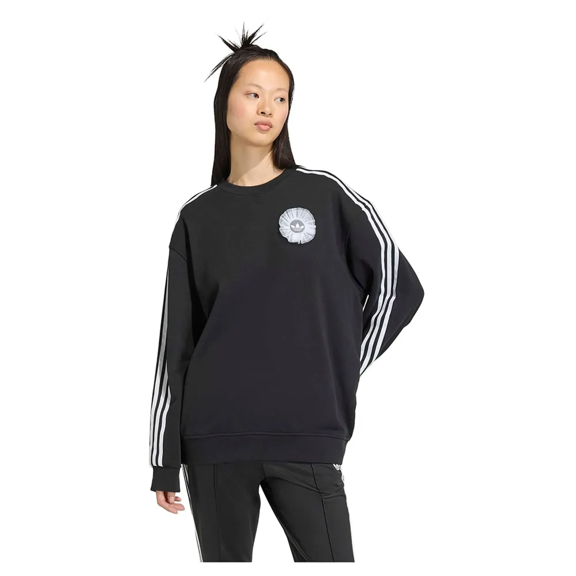 Adidas Originals Lace Branding Crew Sweatshirt
