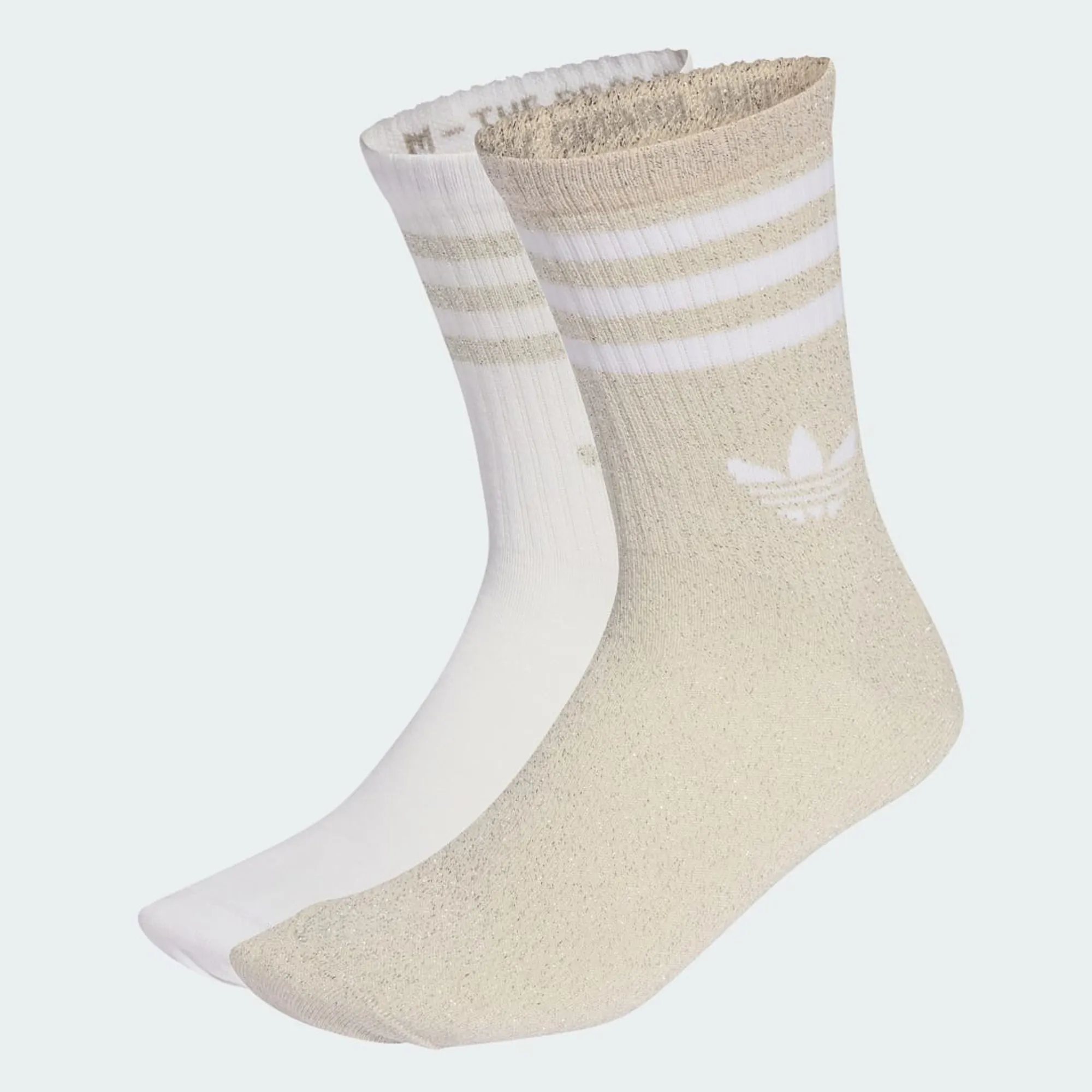 adidas 3-Stripes Glitter Crew Socks 2 Pairs