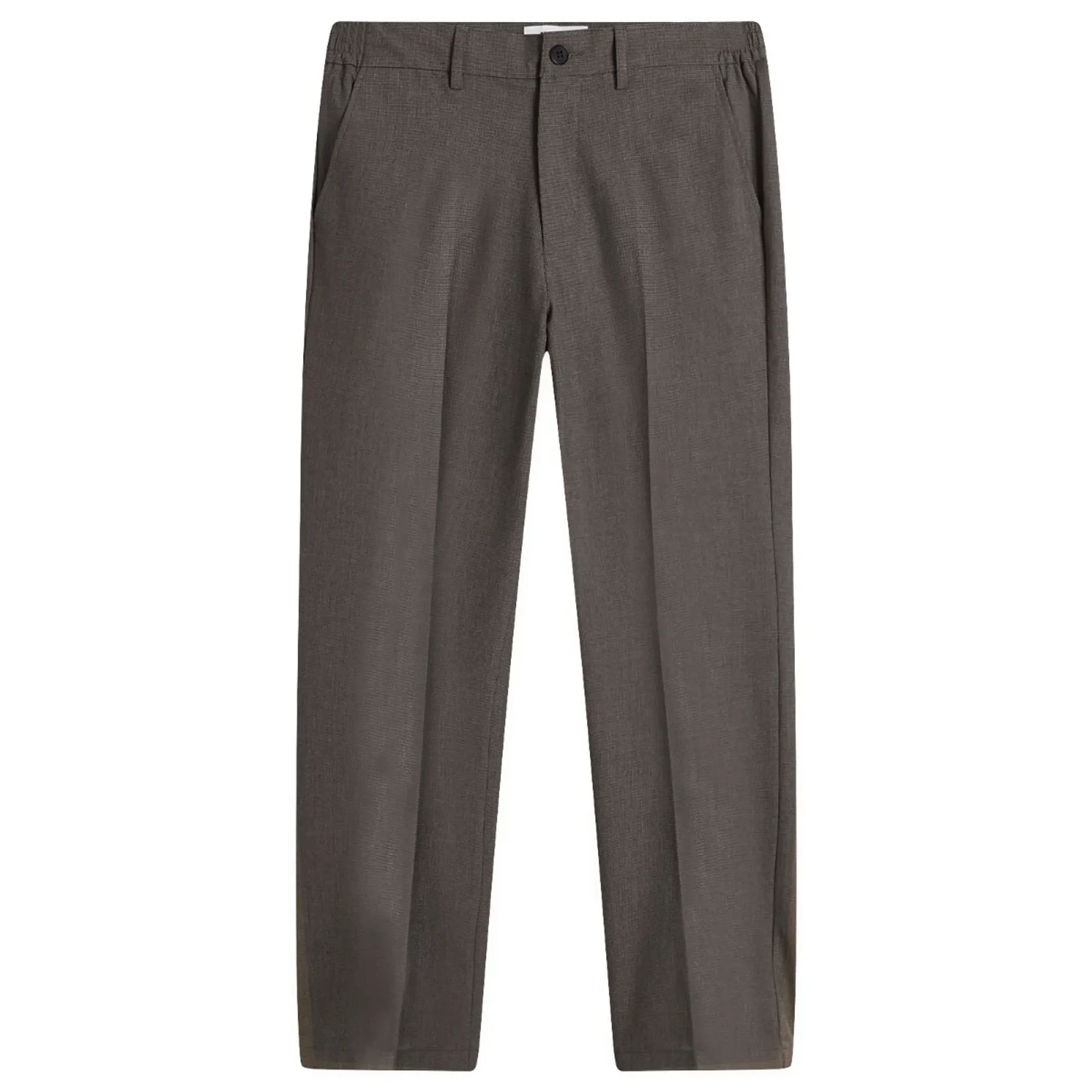 Wax London Men's Bayham Micro Puppytooth Trousers Brown