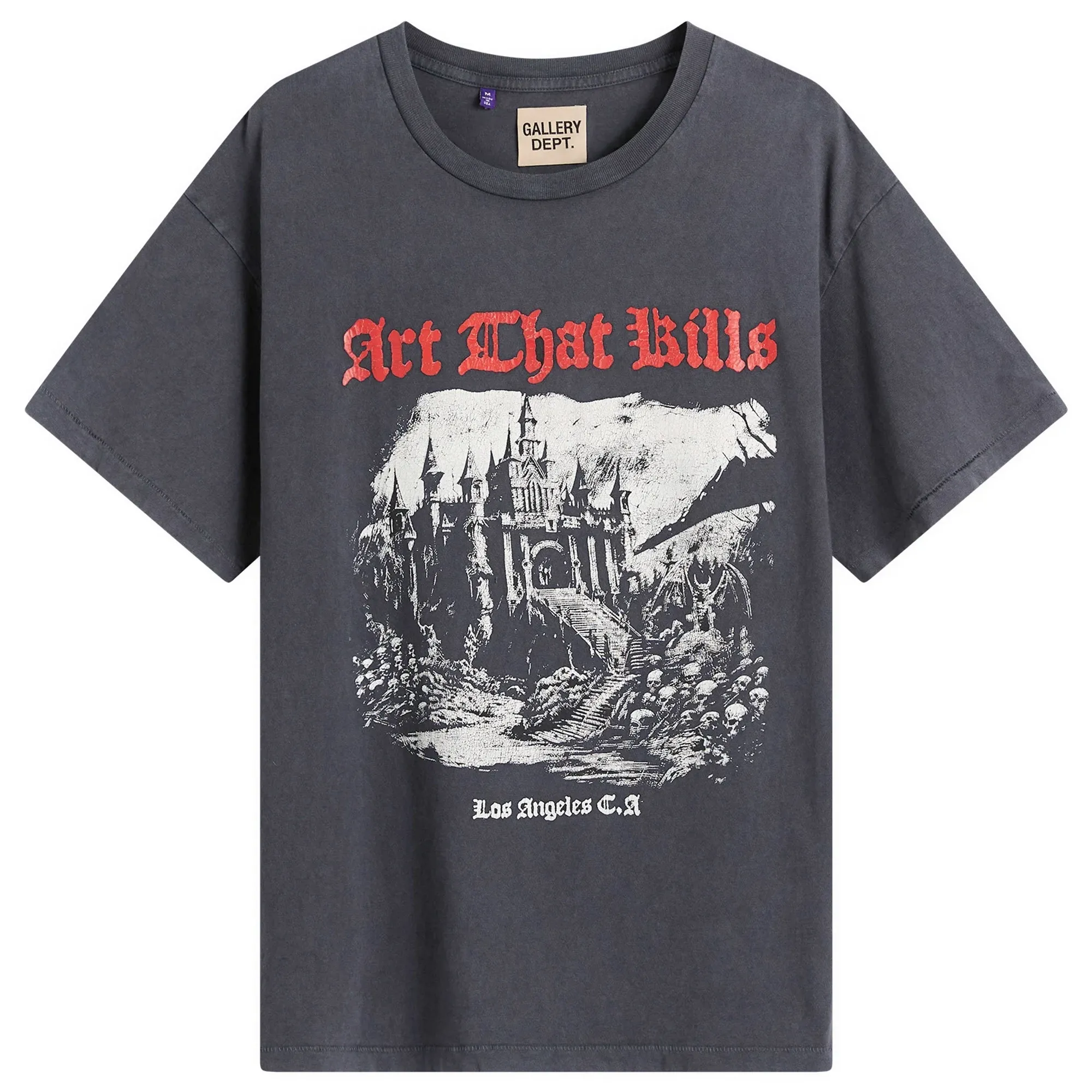 Gallery Dept Men's Castle T-Shirt Vintage Black