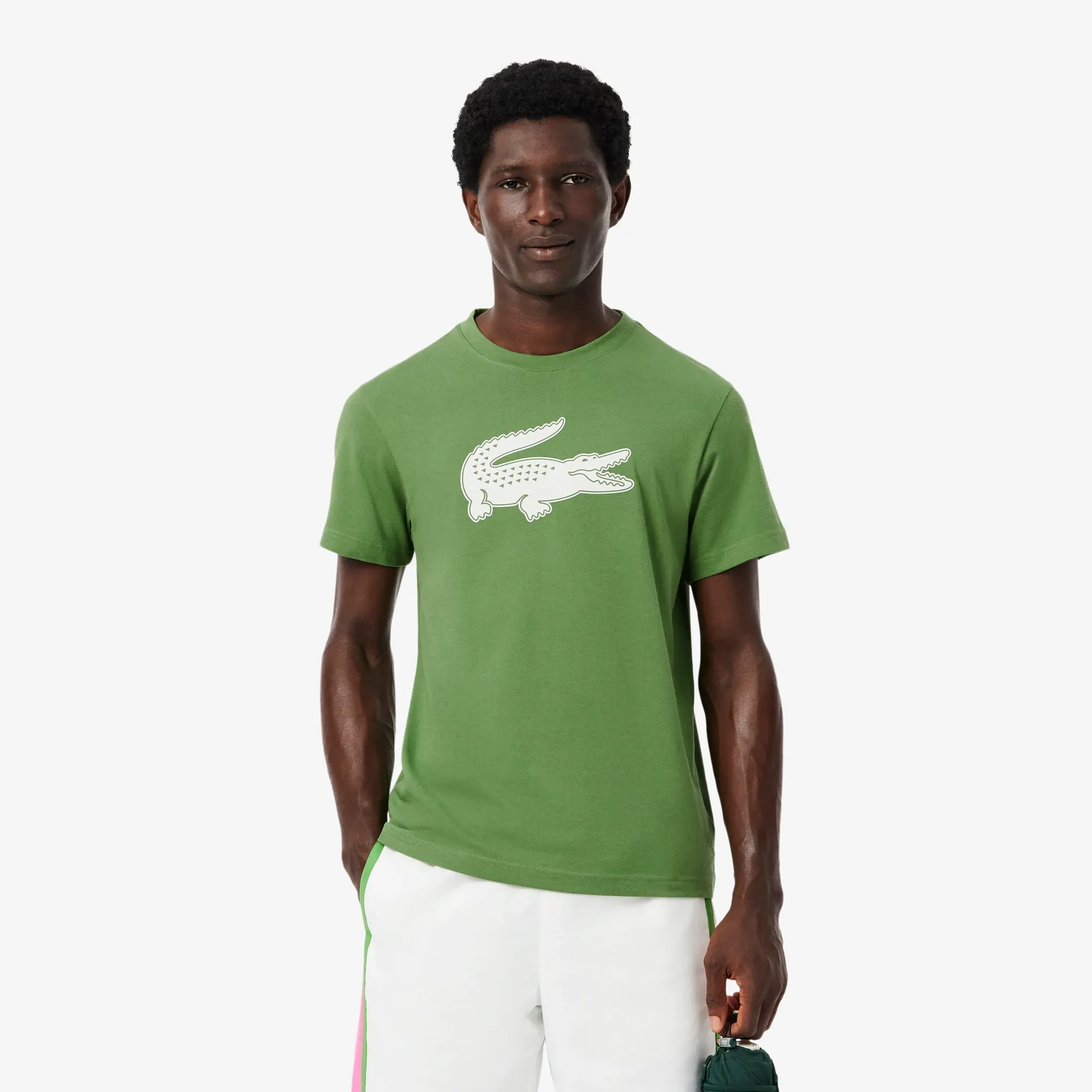 Lacoste Ultra Dry XXL Logo Sport T-shirt - Vert / Blanc